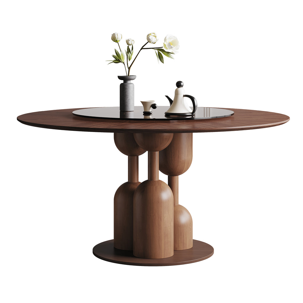 Ciri Round Oak Dining Table