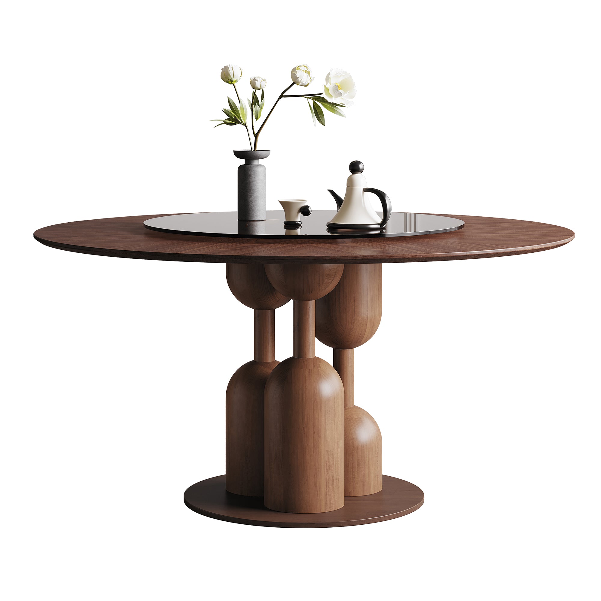 Ciri Round Oak Dining Table