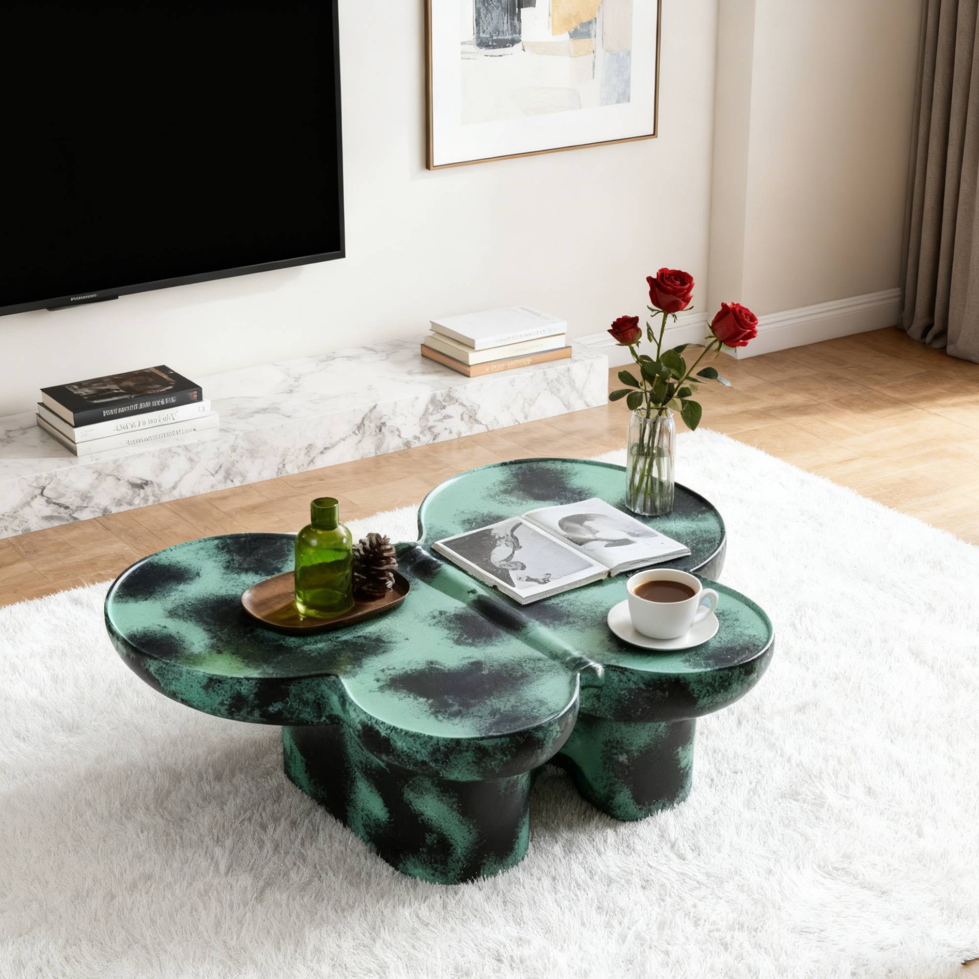 Viggo Travertine Coffee Table