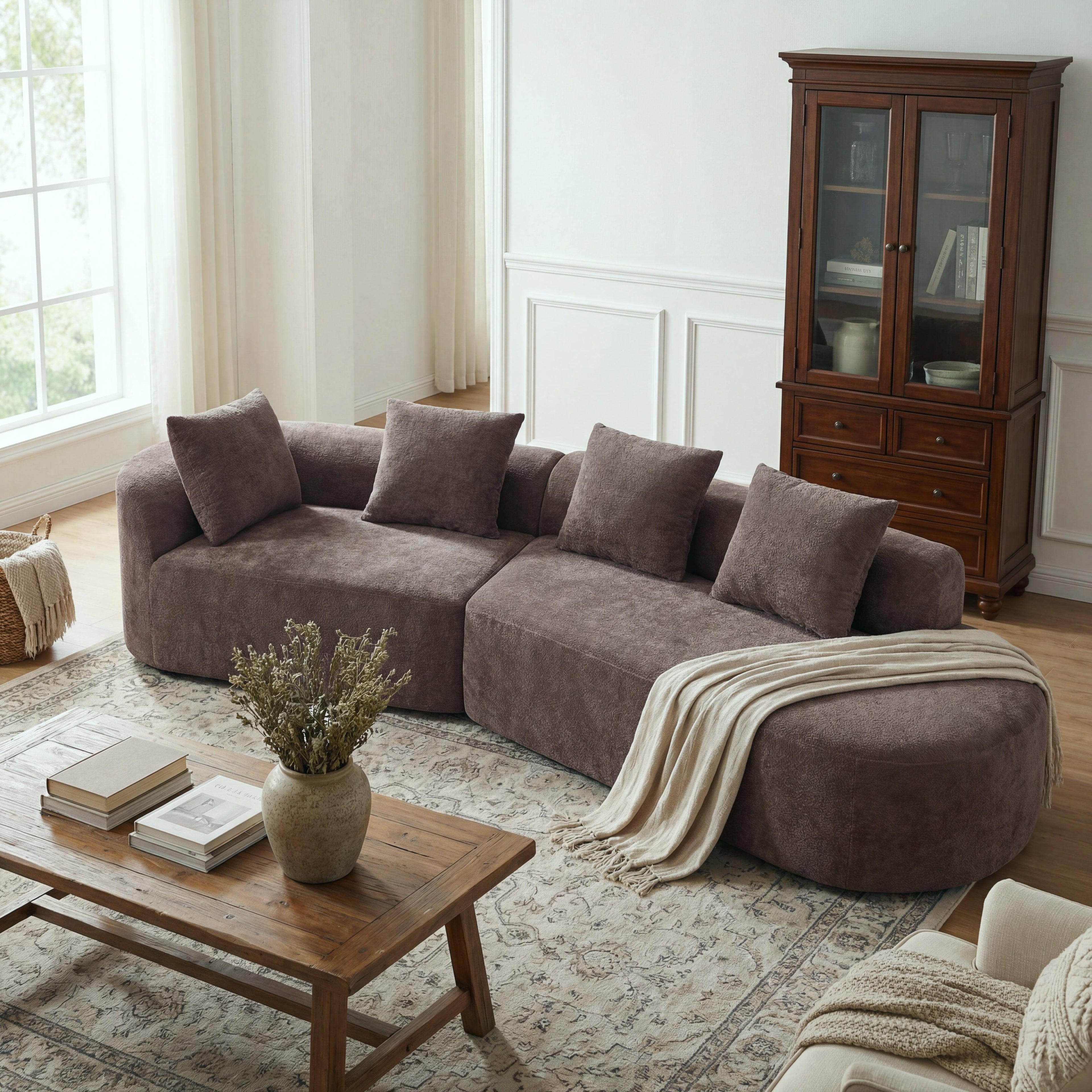 Vigga 2-Piece Curved Sectional Sofa