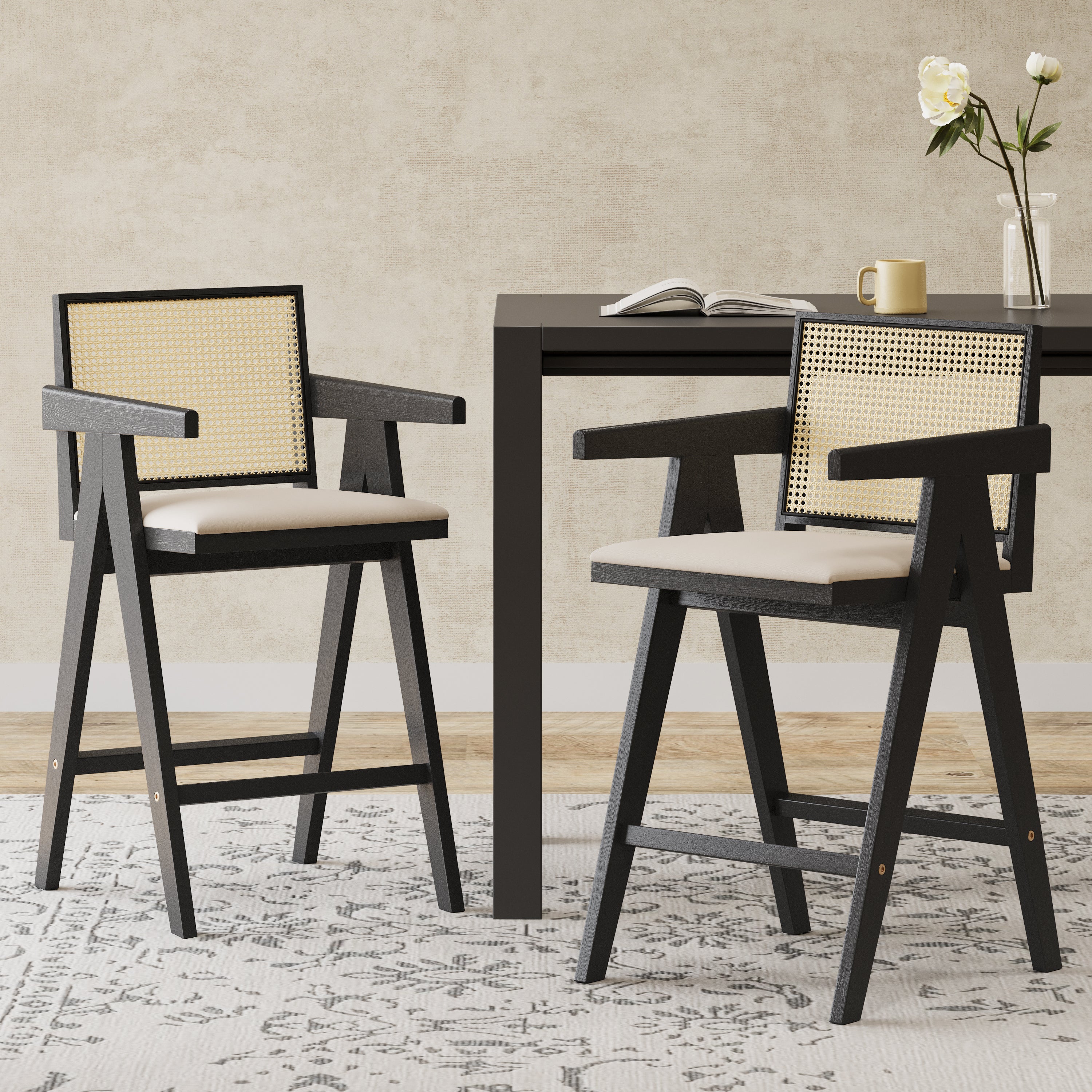 Birger Rattan Bar Stool