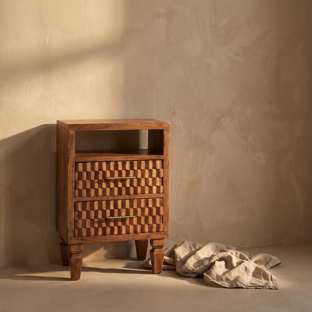 Ragnar Carved Nightstand