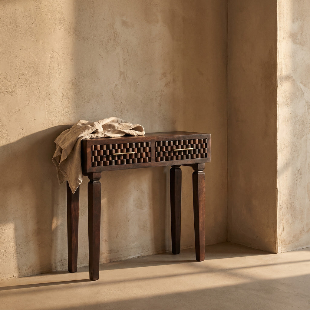 Thorvald Carved Console Table