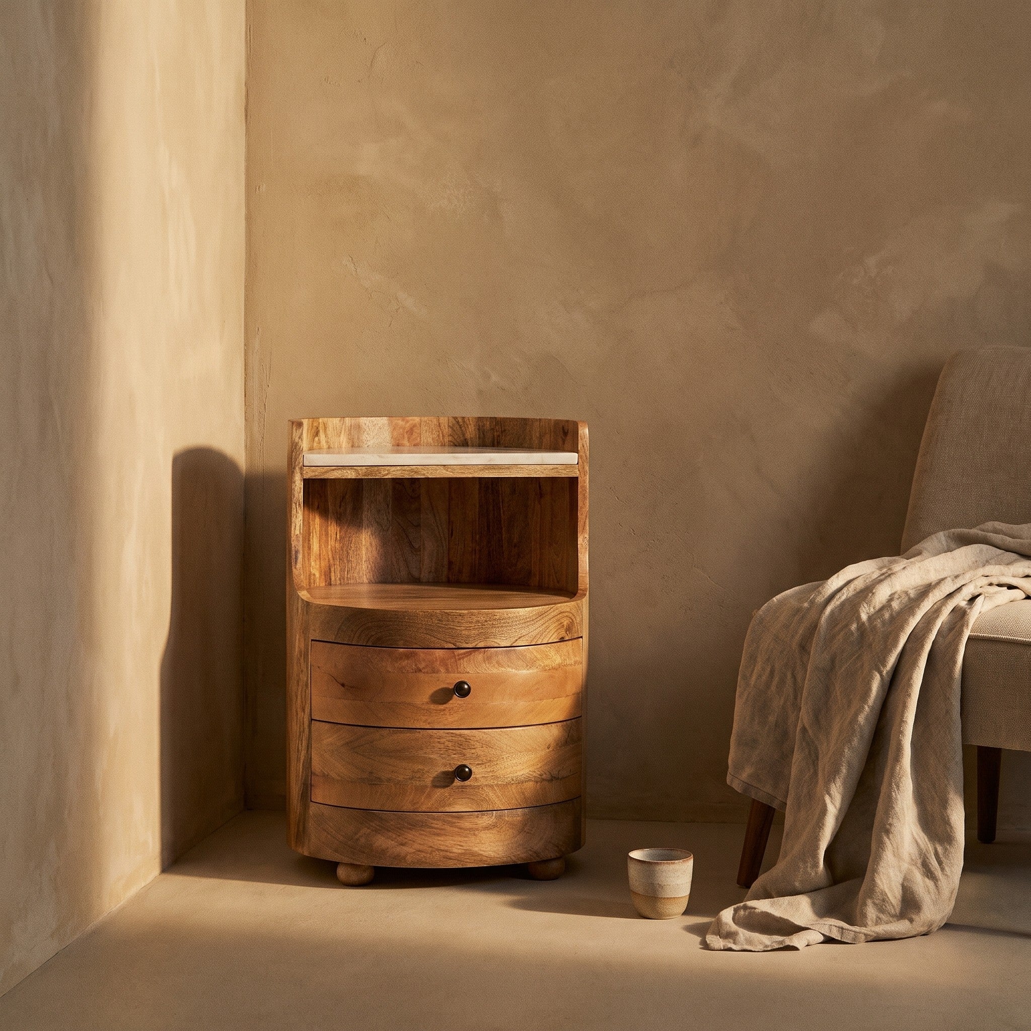 Njala Curved Nightstand