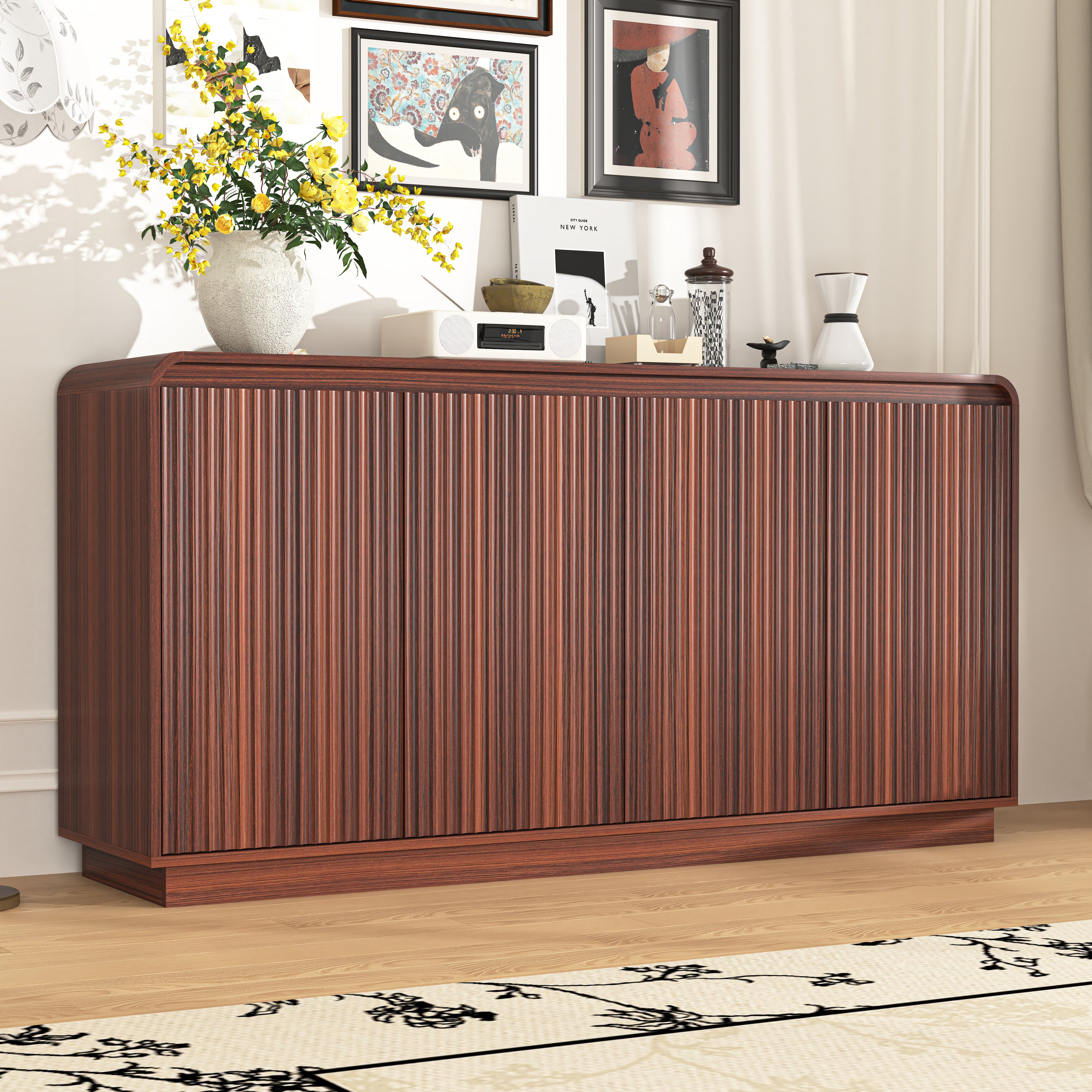 Hanne Fluted Walnut Sideboard