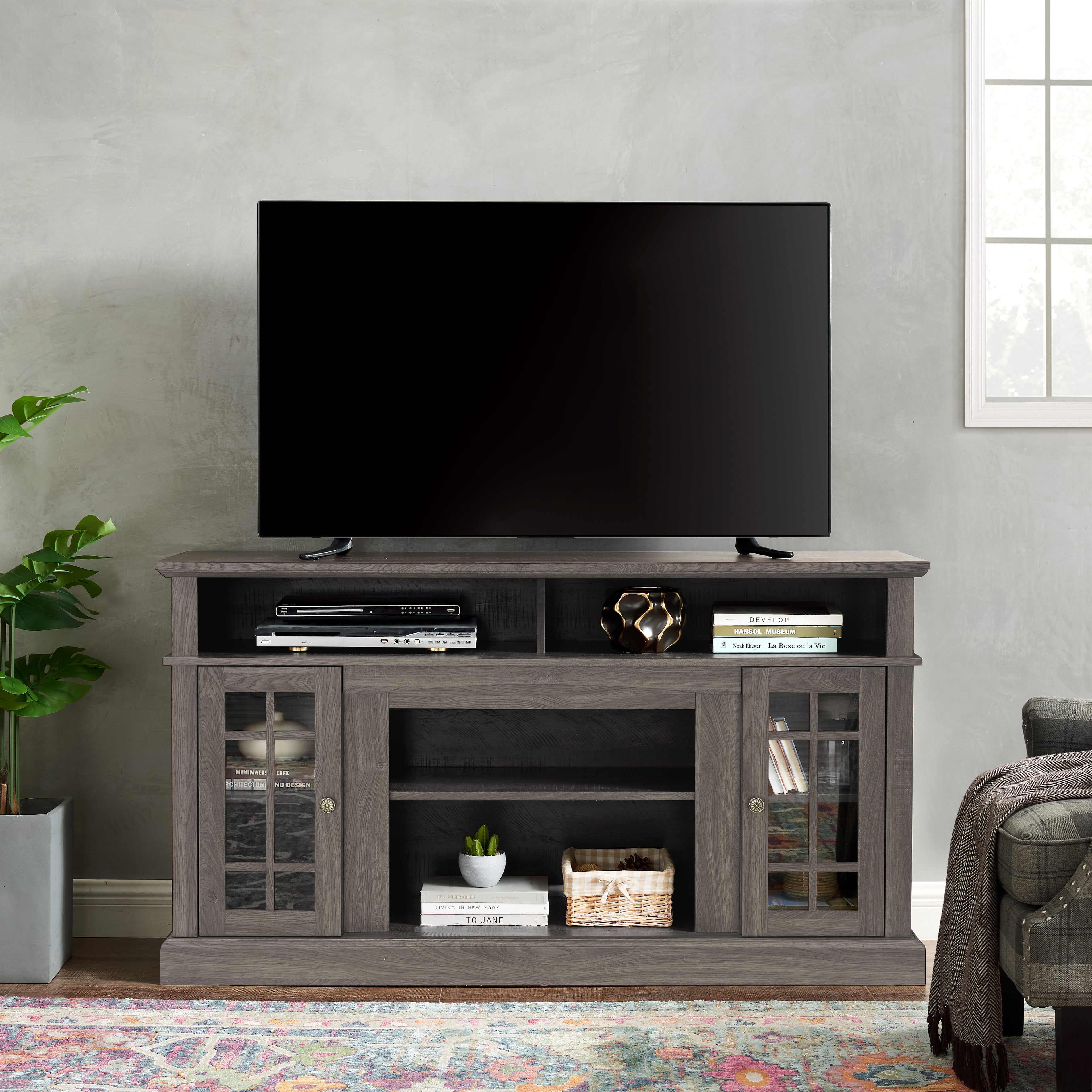 Hakon Storage Walnut TV Stand