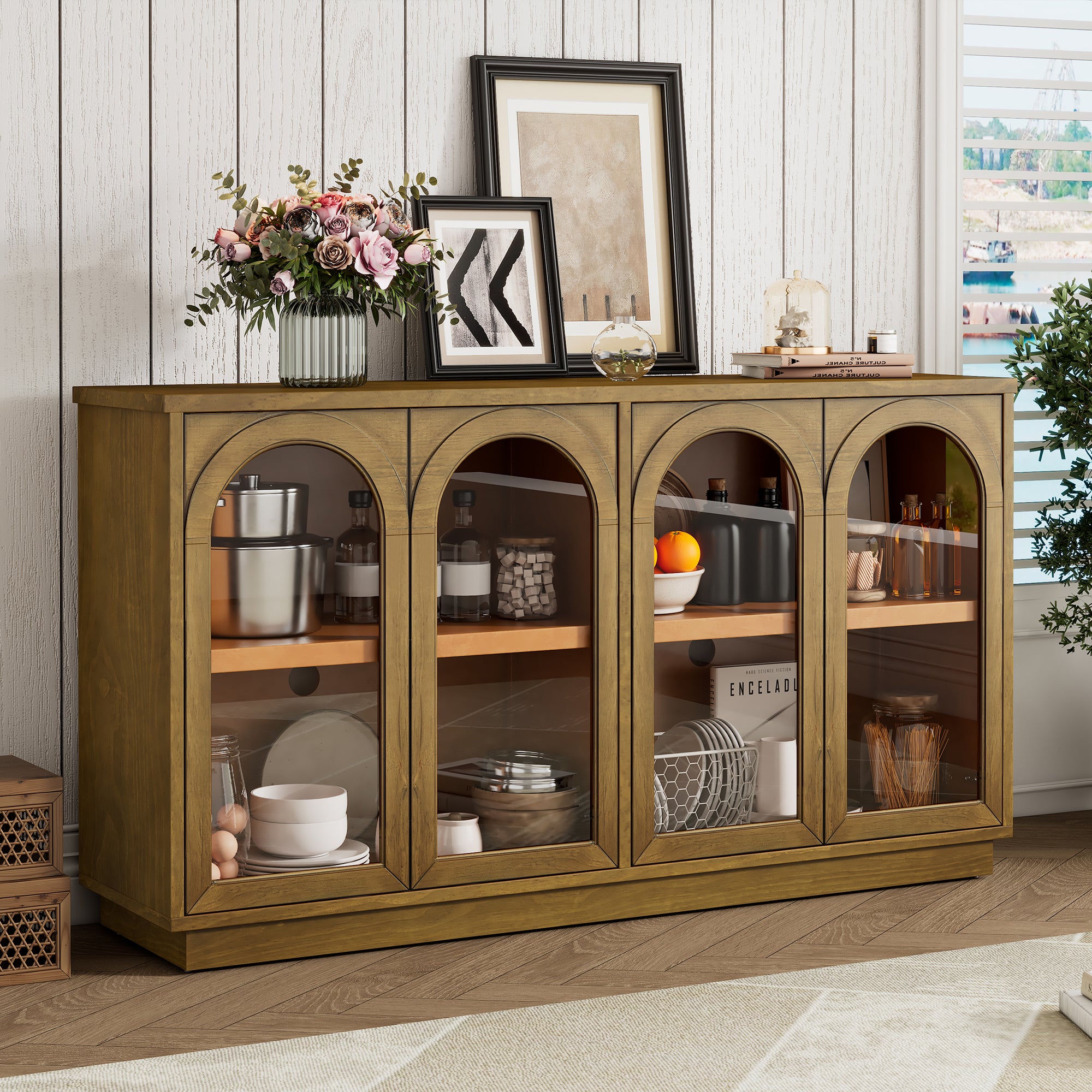 Ilse Arched Solid Wood Sideboard