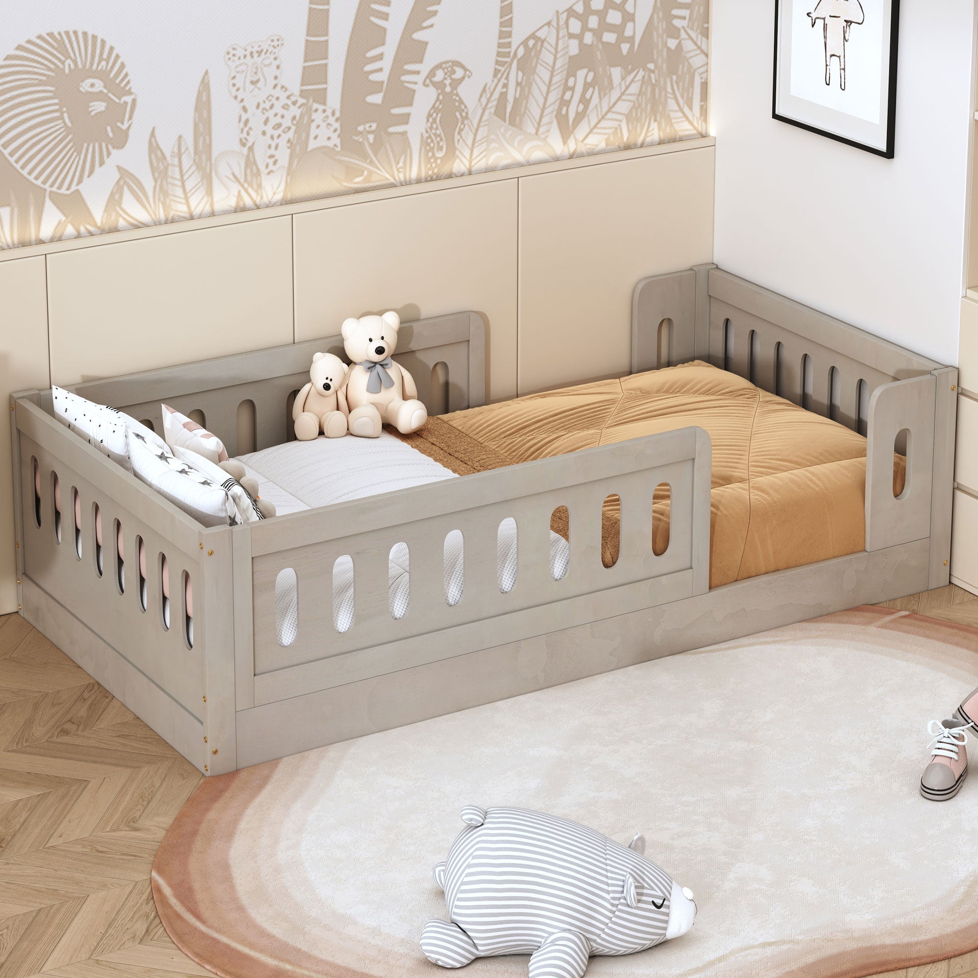 Bjorn Solid Wood Twin Platform Bed Frame