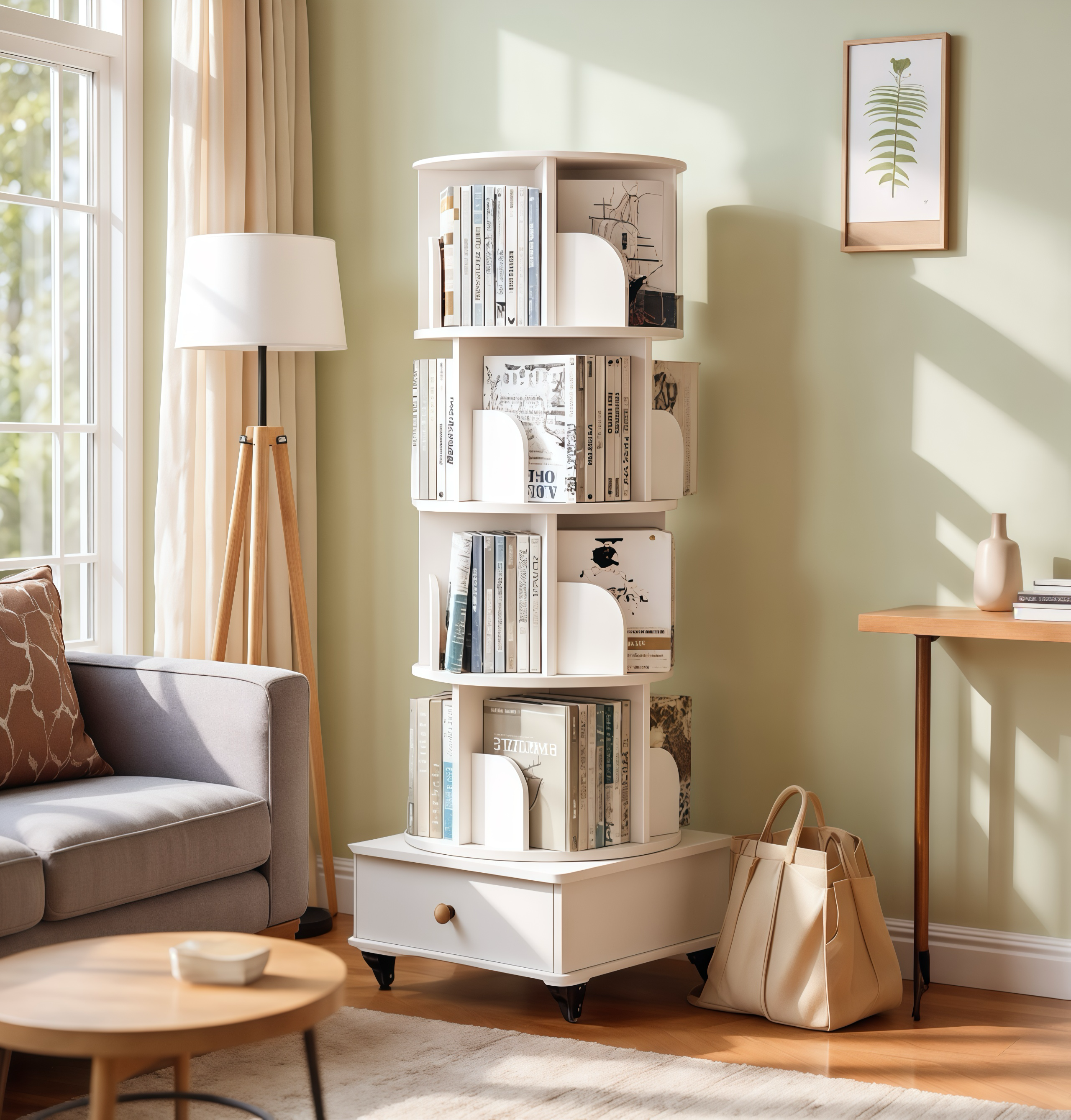 Polly Storage Walnut Bookshelf