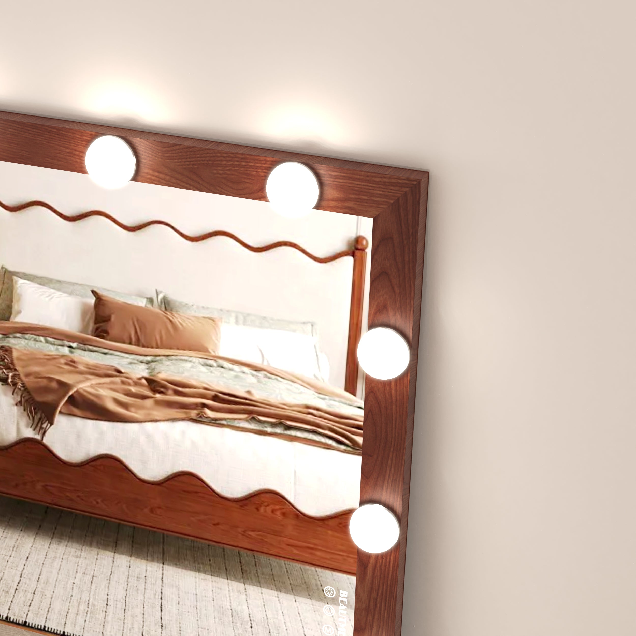 Magnhild Walnut Floor Mirror