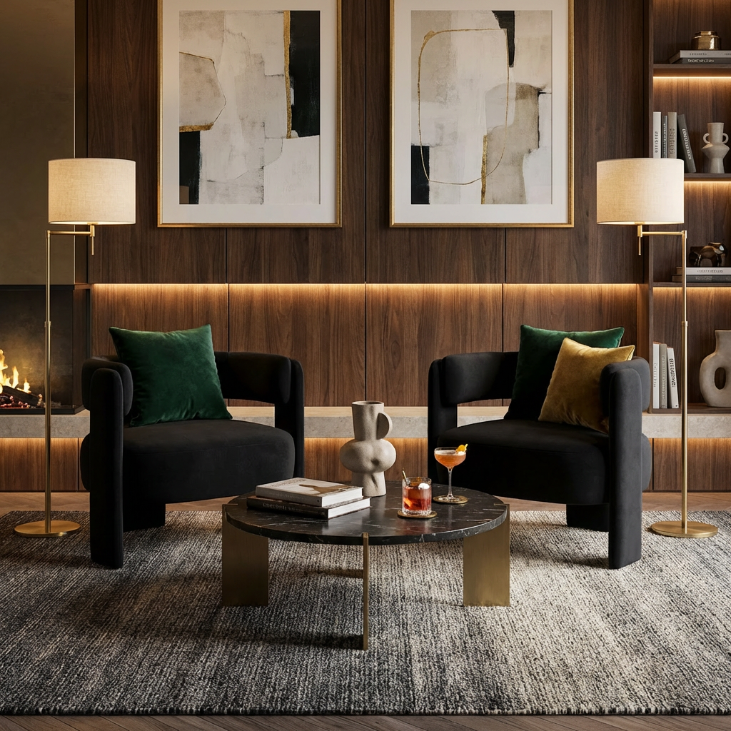 Hakon Velvet Accent Chair