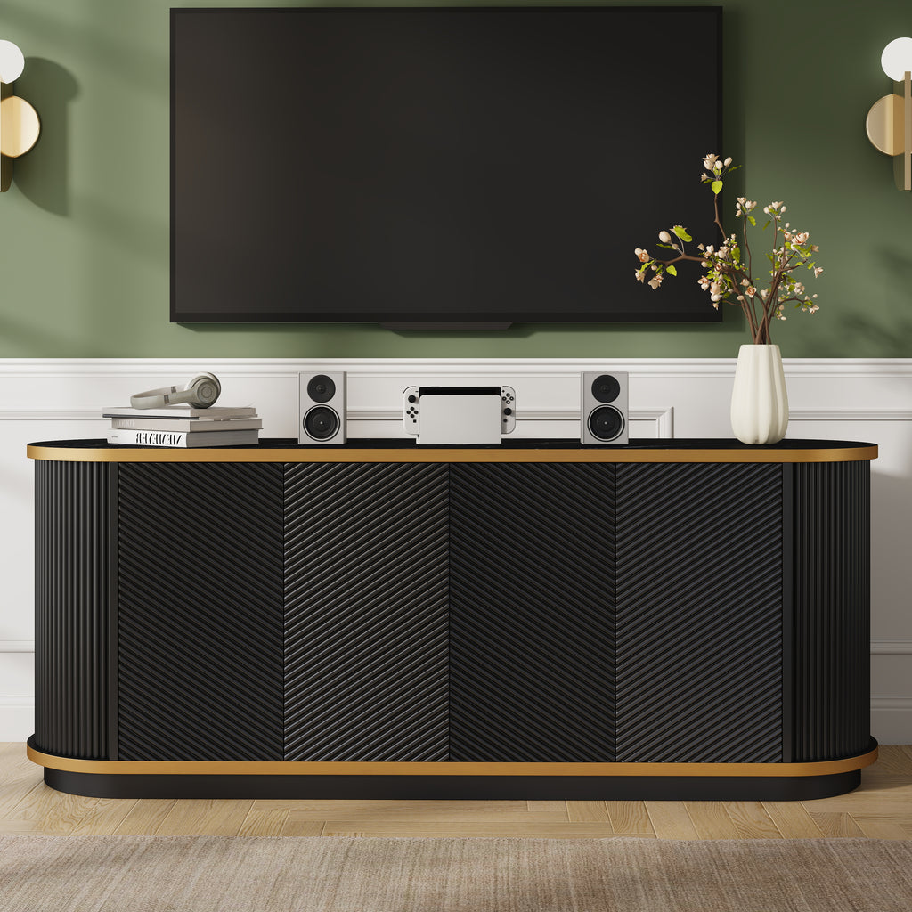 Folke Fluted Marble Sideboard