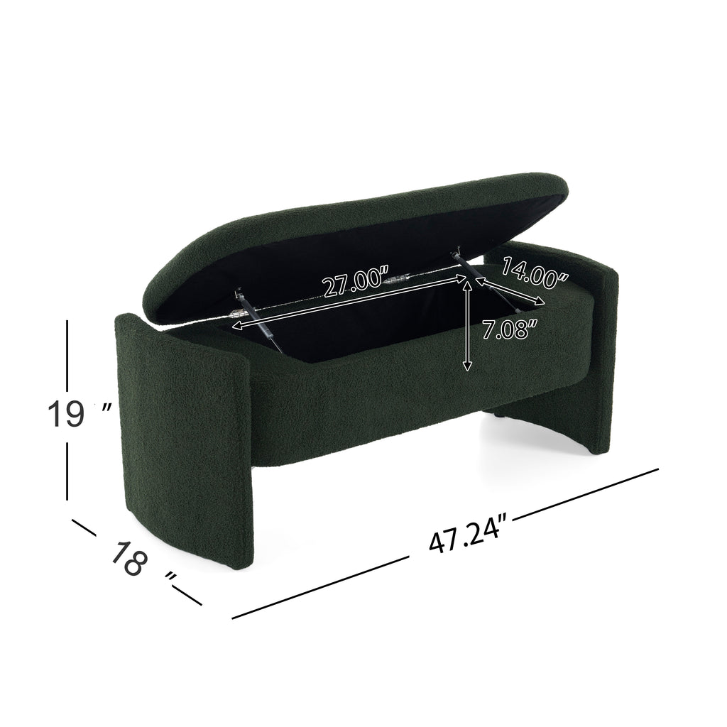 Casper Storage Boucle Ottoman