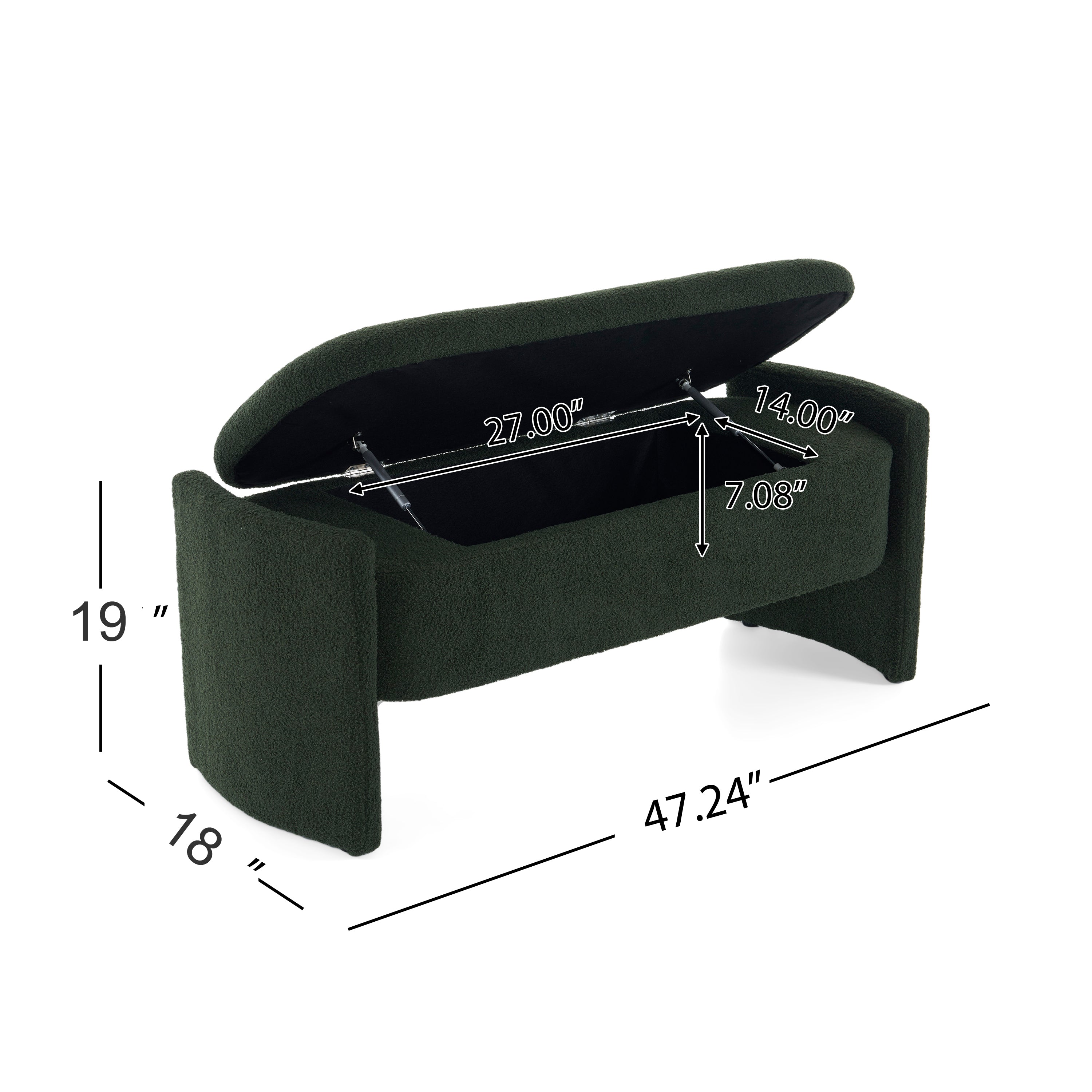 Casper Storage Boucle Ottoman