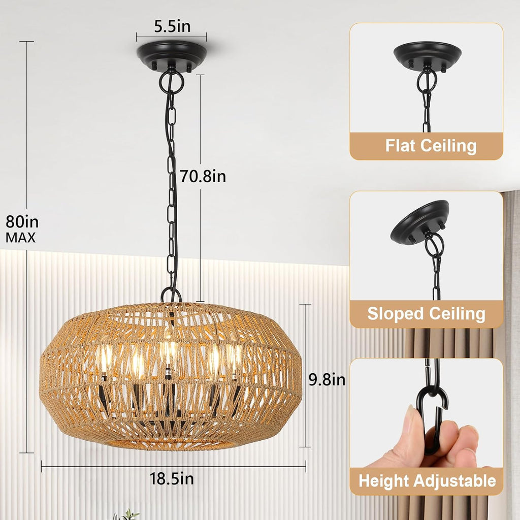 Palma Rattan Pendant Light