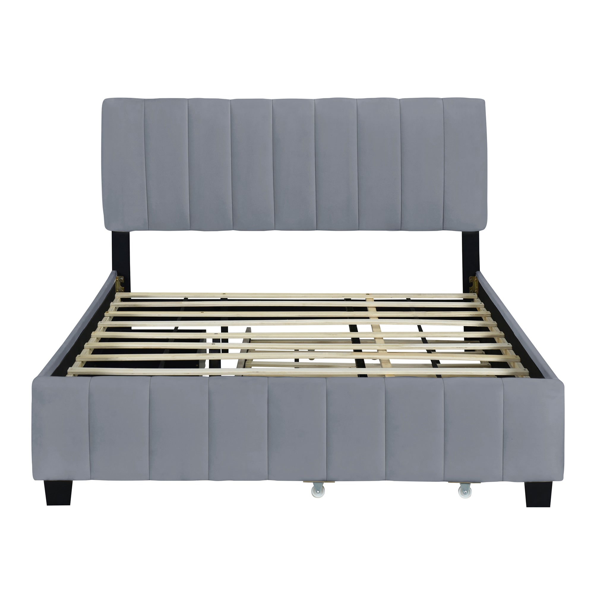 Ditte Velvet Queen Platform Bed Frame