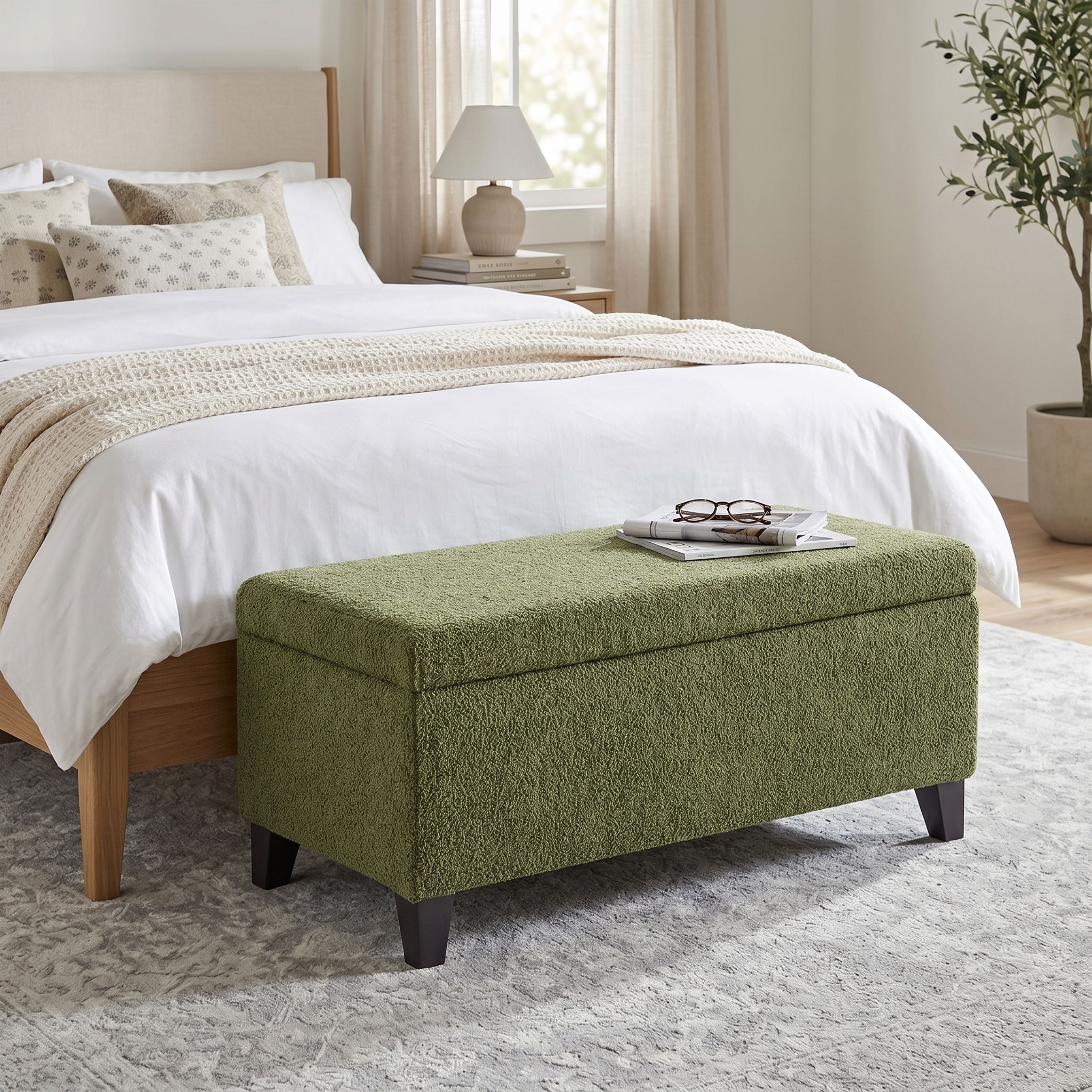 Dyveke Storage Boucle Storage Bench