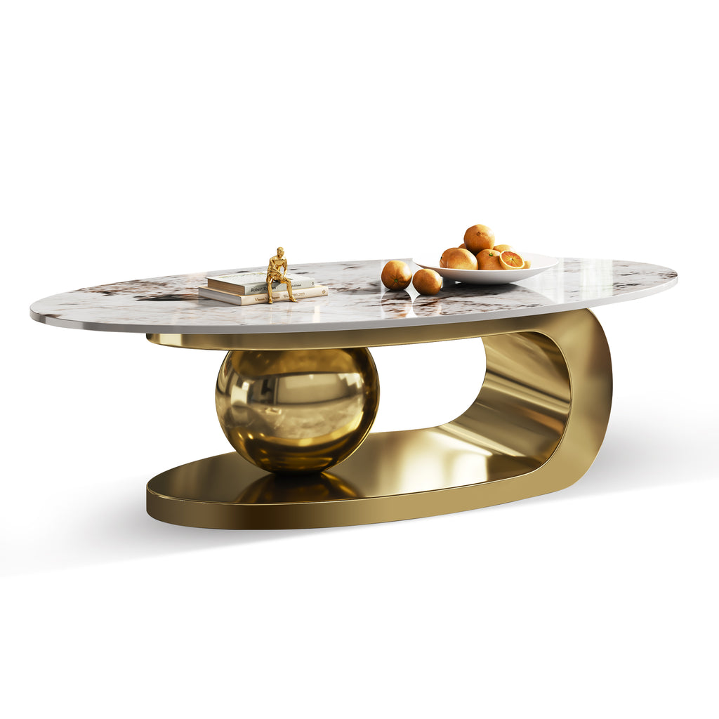 Lauge Oval Marble Coffee Table