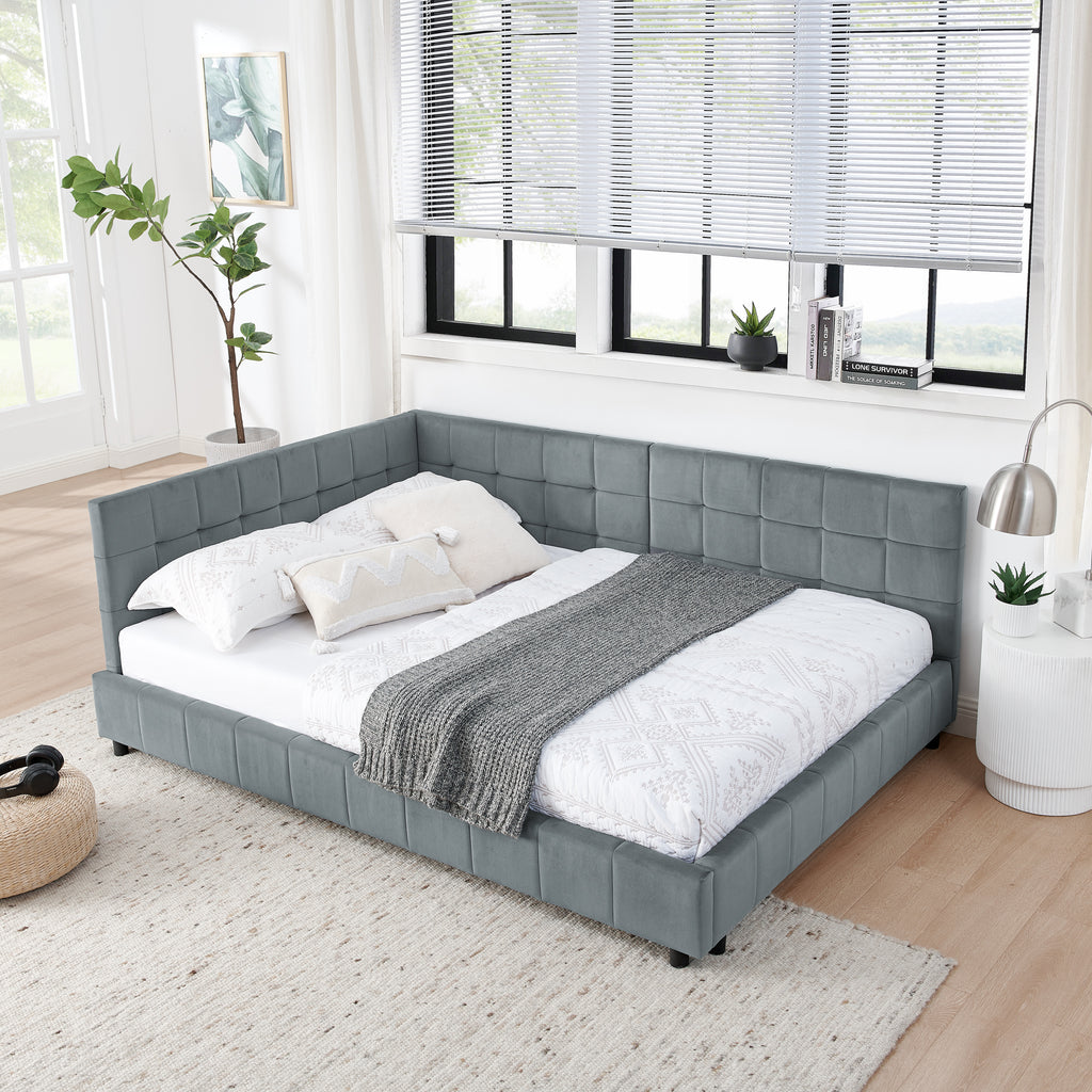 Gerd Velvet Full Bed Frame