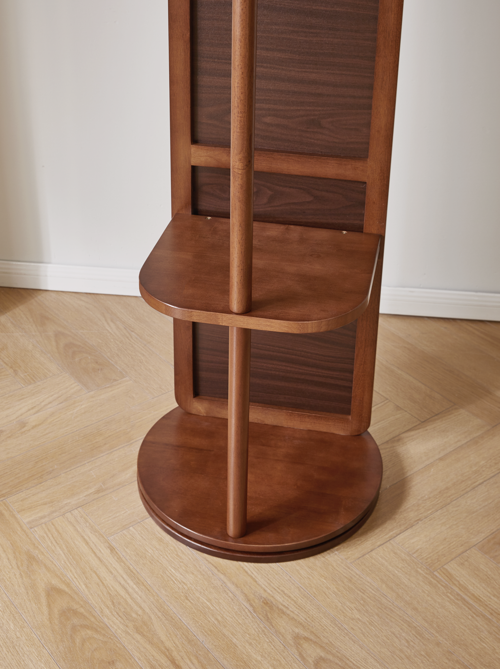 Jenrik Swivel Oak Floor Mirror