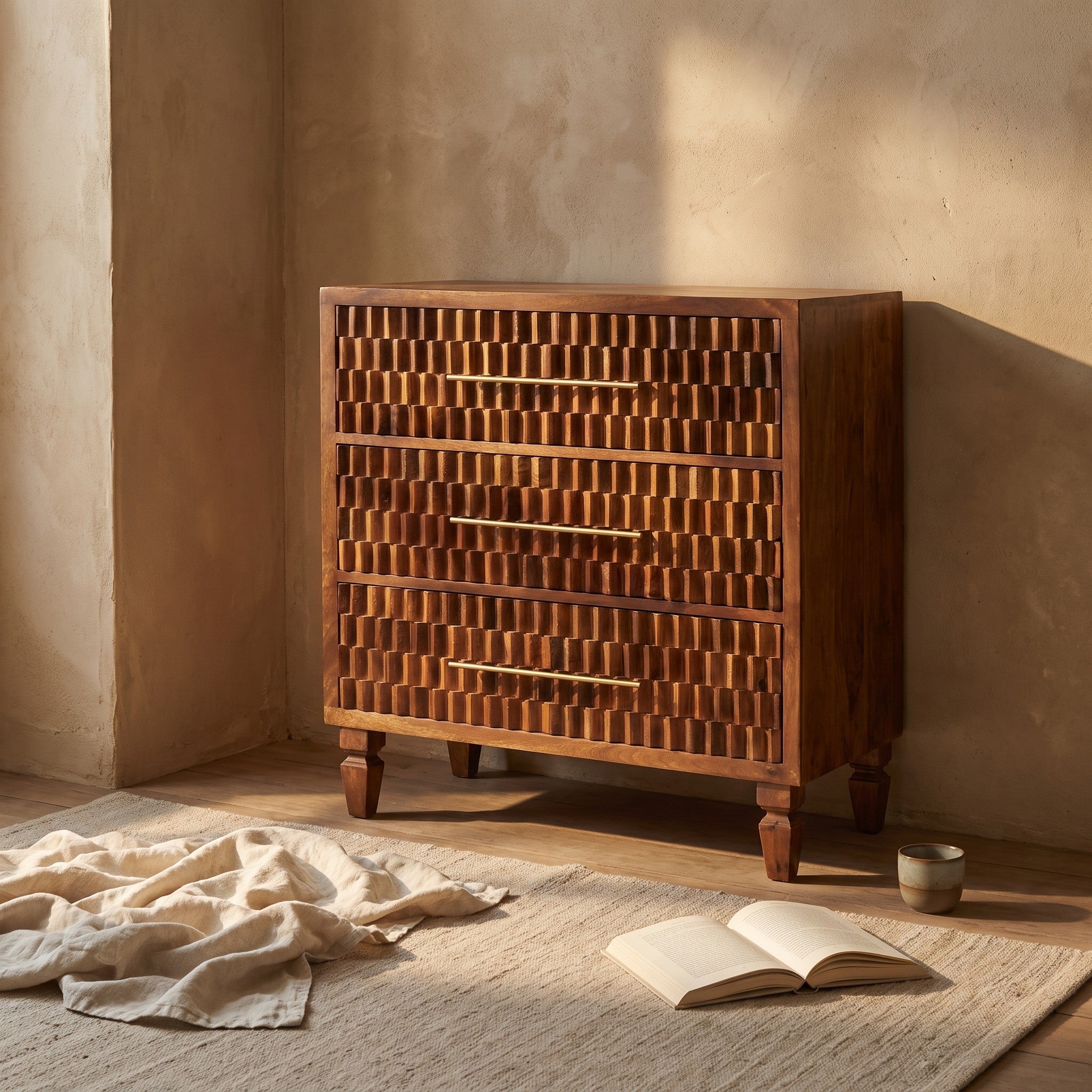 Halvar Carved Chest of Drawers