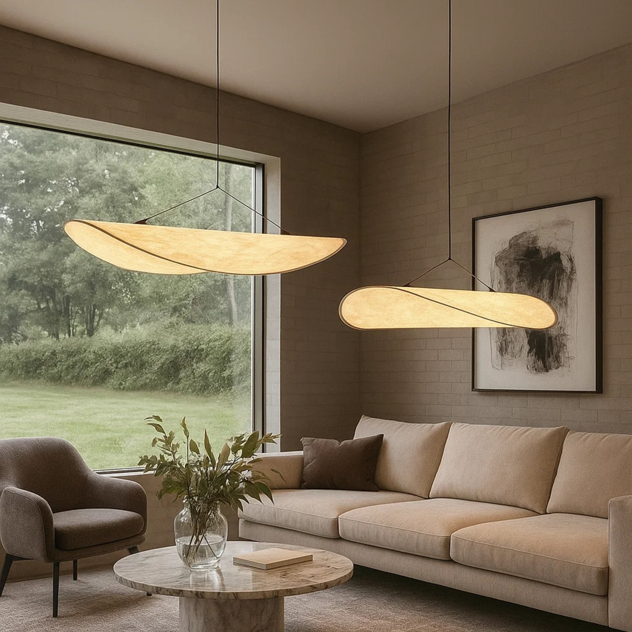 Japandi minimalistische hanglamp