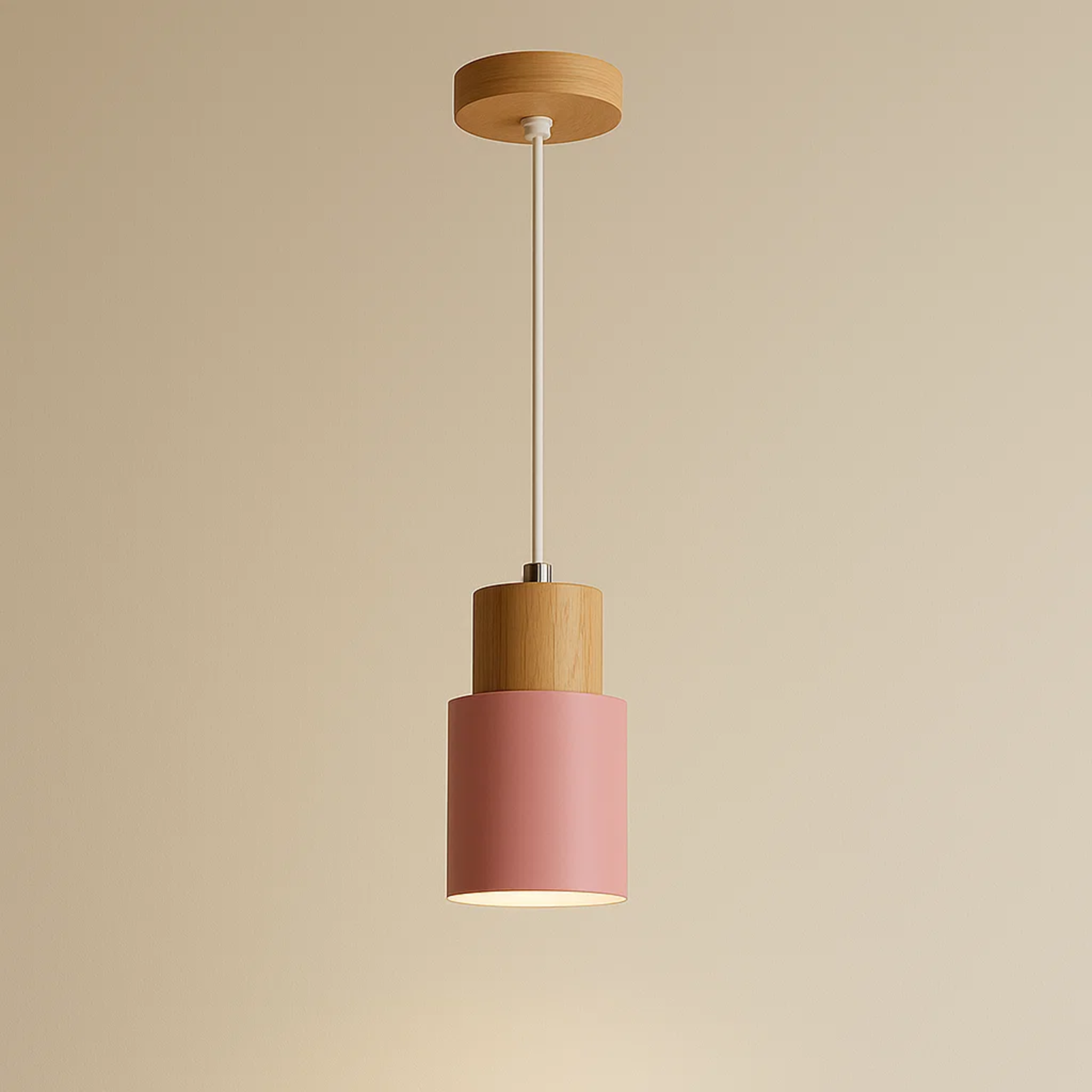 Kleurrijke cilindervormige macaron hanglamp