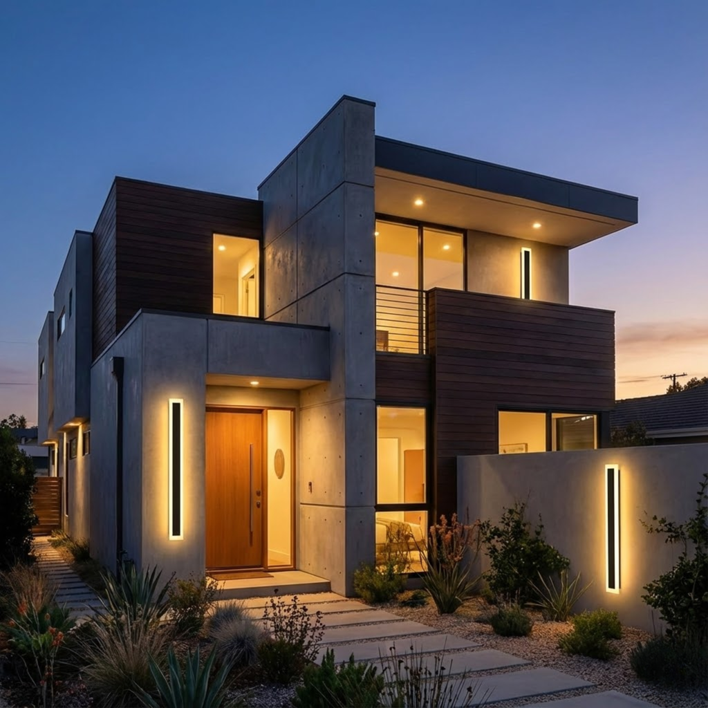 Moderne slanke LED wandlamp