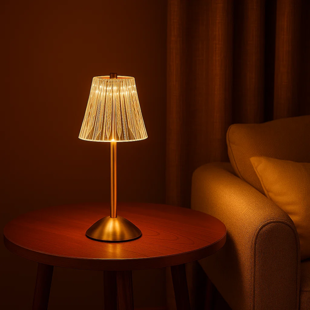 Klassieke sfeervolle kristallen tafellamp