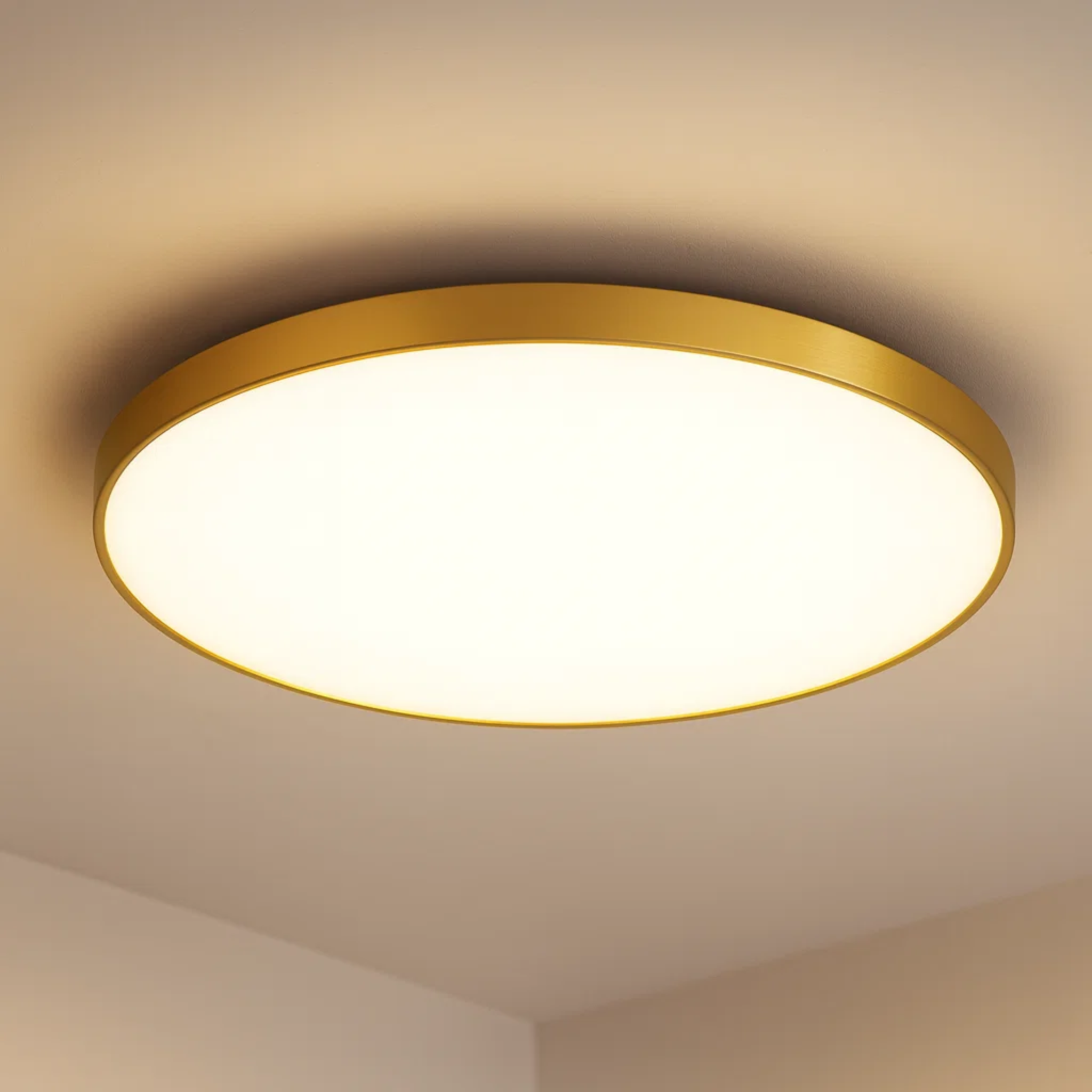 Moderne strakke ronde plafondlamp