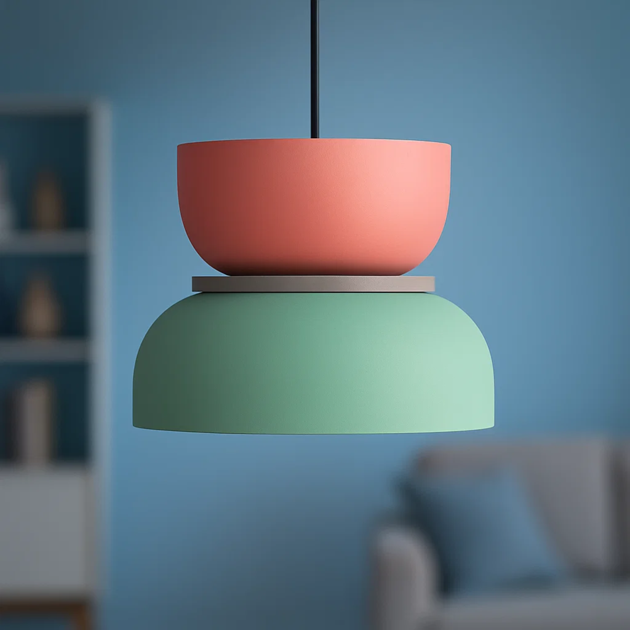 Moderne kleurrijke gelaagde macaron hanglamp