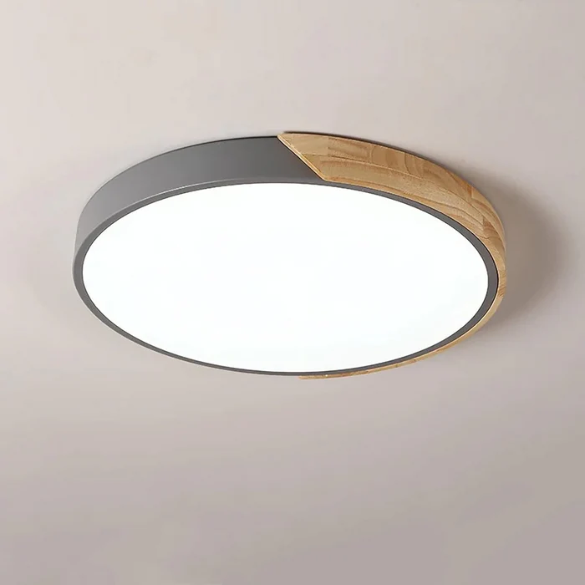 Ronde LED plafondlamp met kleuraccent