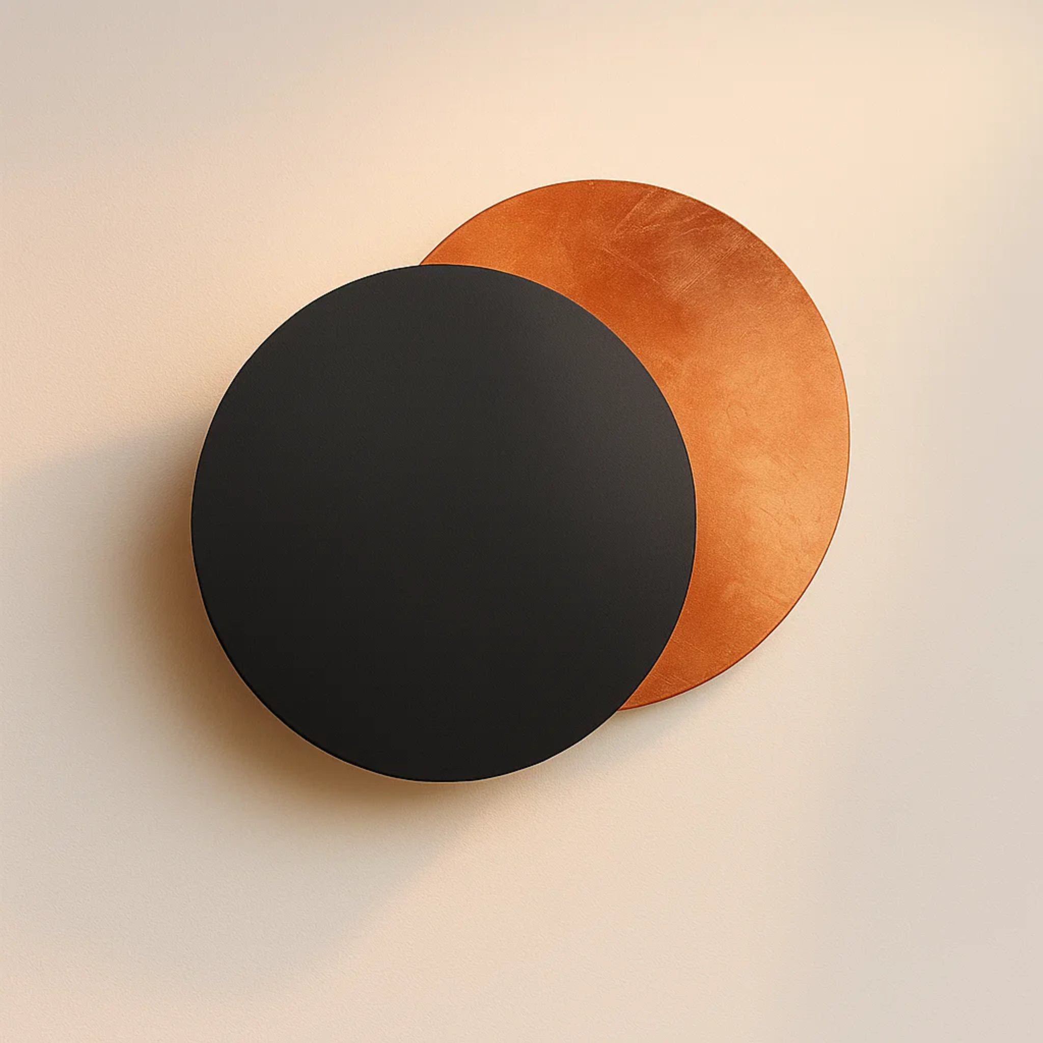 LED-wandlamp in overlappende ronde schijfvorm