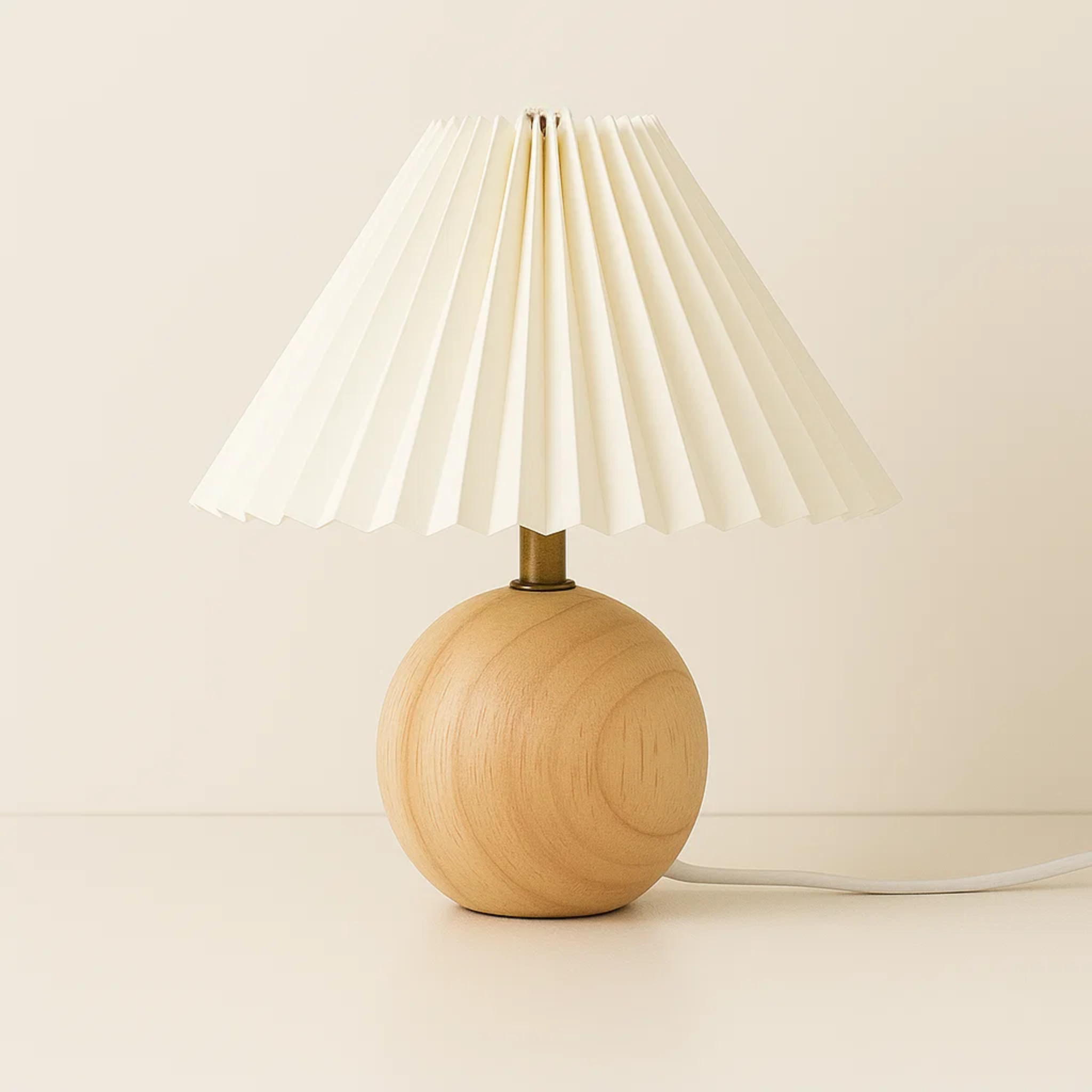 Tafellamp met geplooide kap