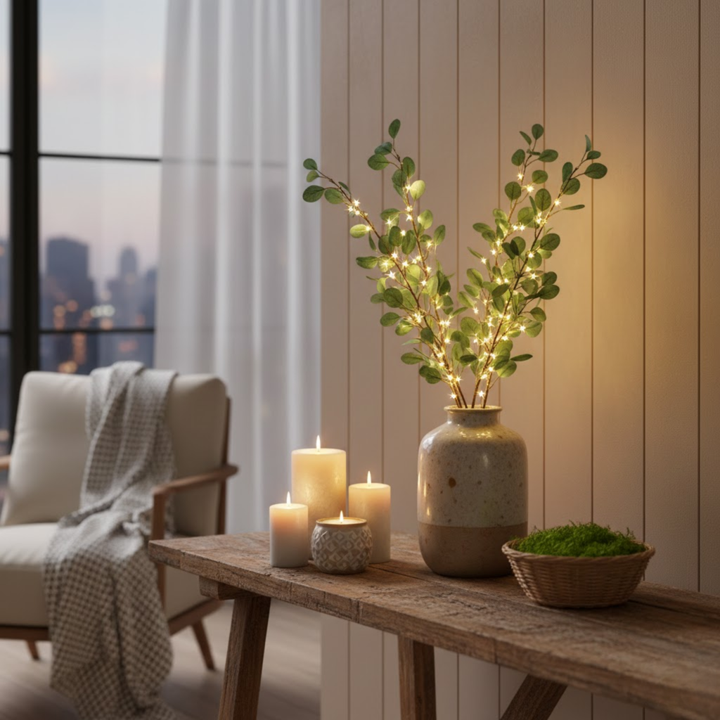 LED-lichttakken voor gebruik in een vaas of pot