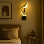LED-wandlamp met vogelfiguur