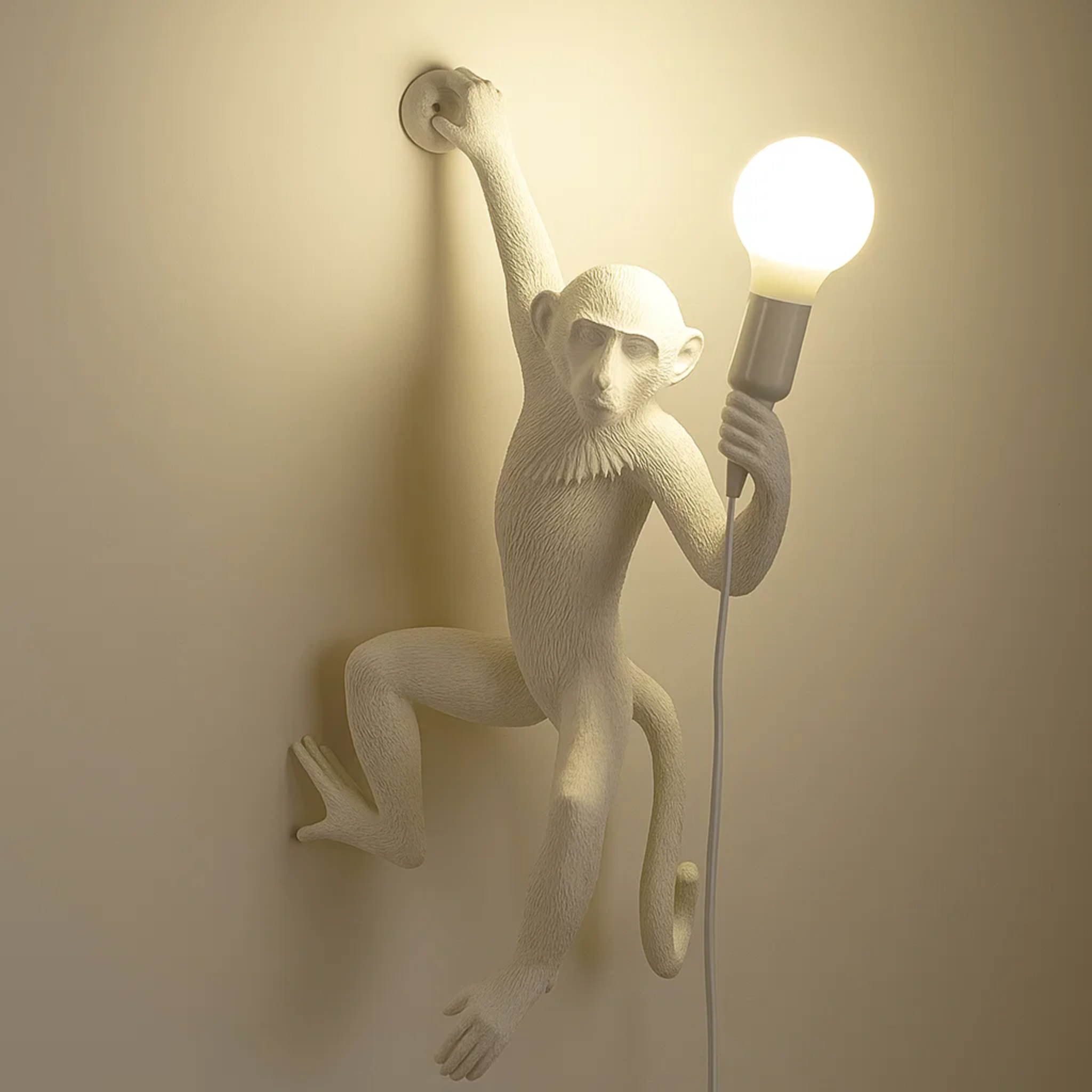 Wandlamp met aapmotief