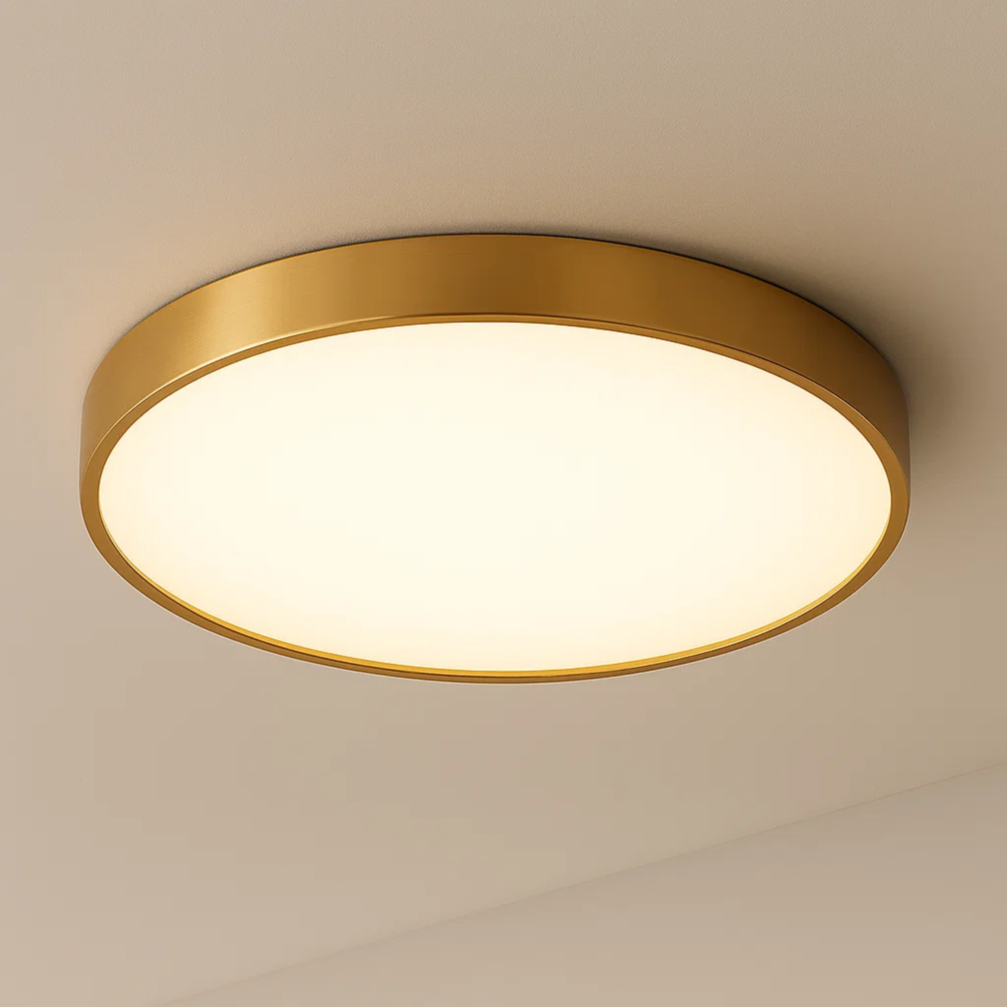 Strakke moderne ronde plafondlamp met zacht licht