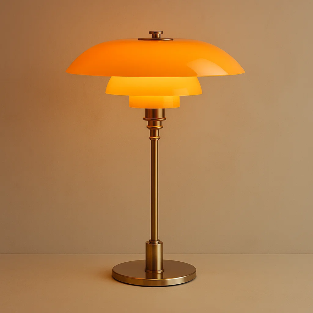 Tafellamp in retro design voor een warme sfeer