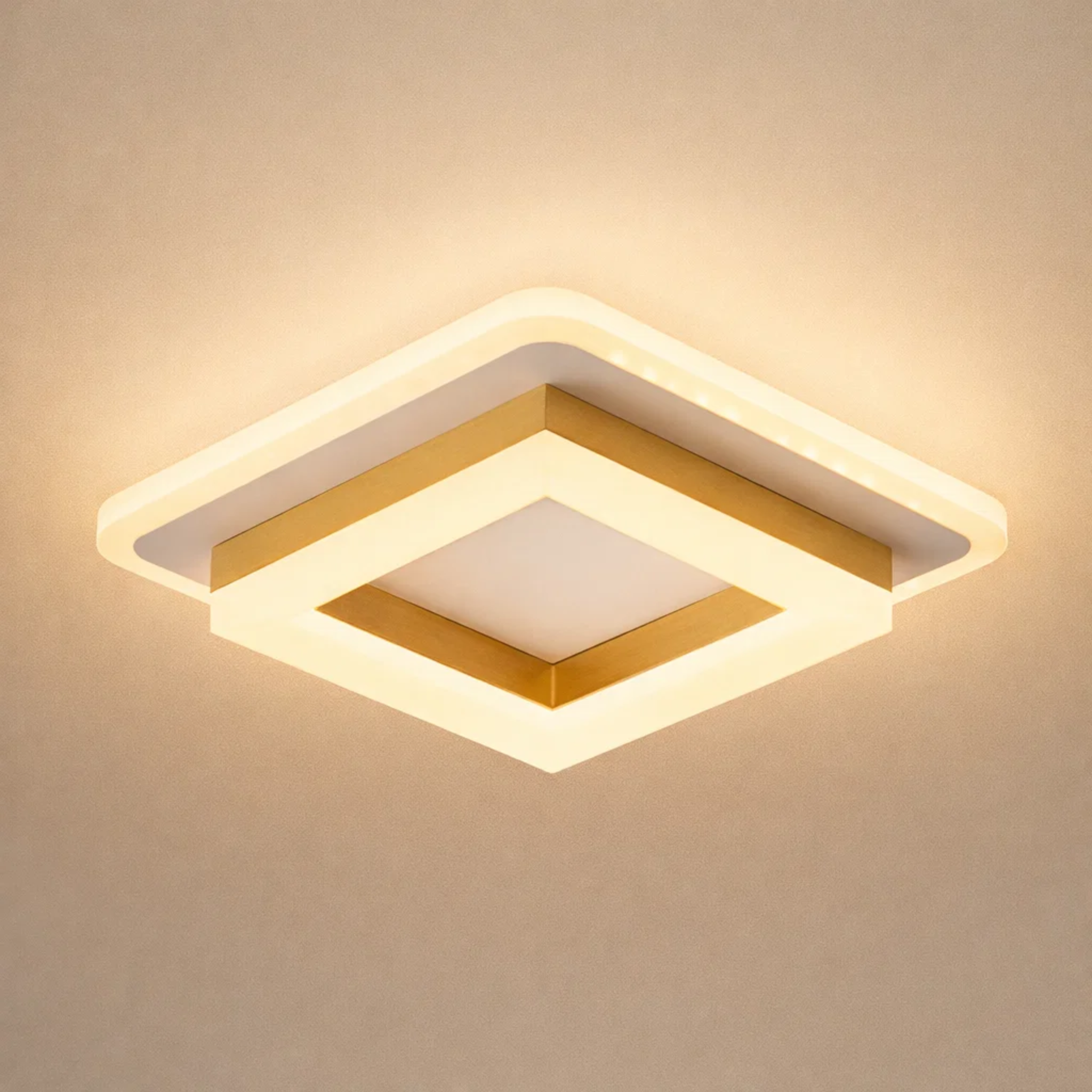 Moderne vierkante plafondlamp met LED