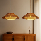 Japandi bamboe hanglamp