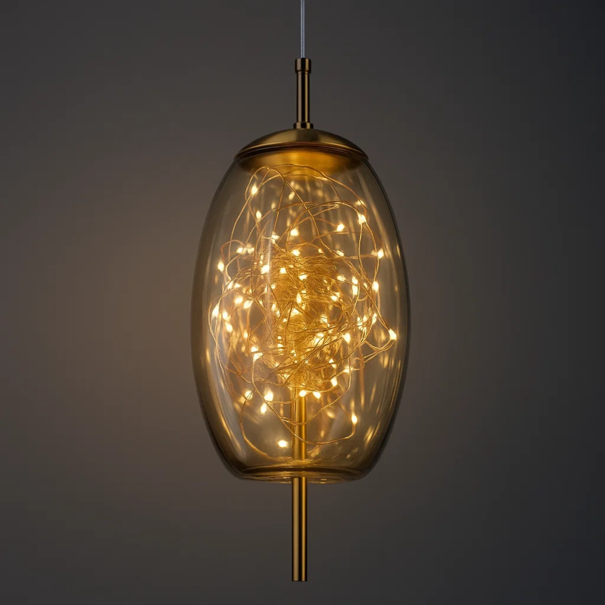 Moderne glazen LED-hanglamp