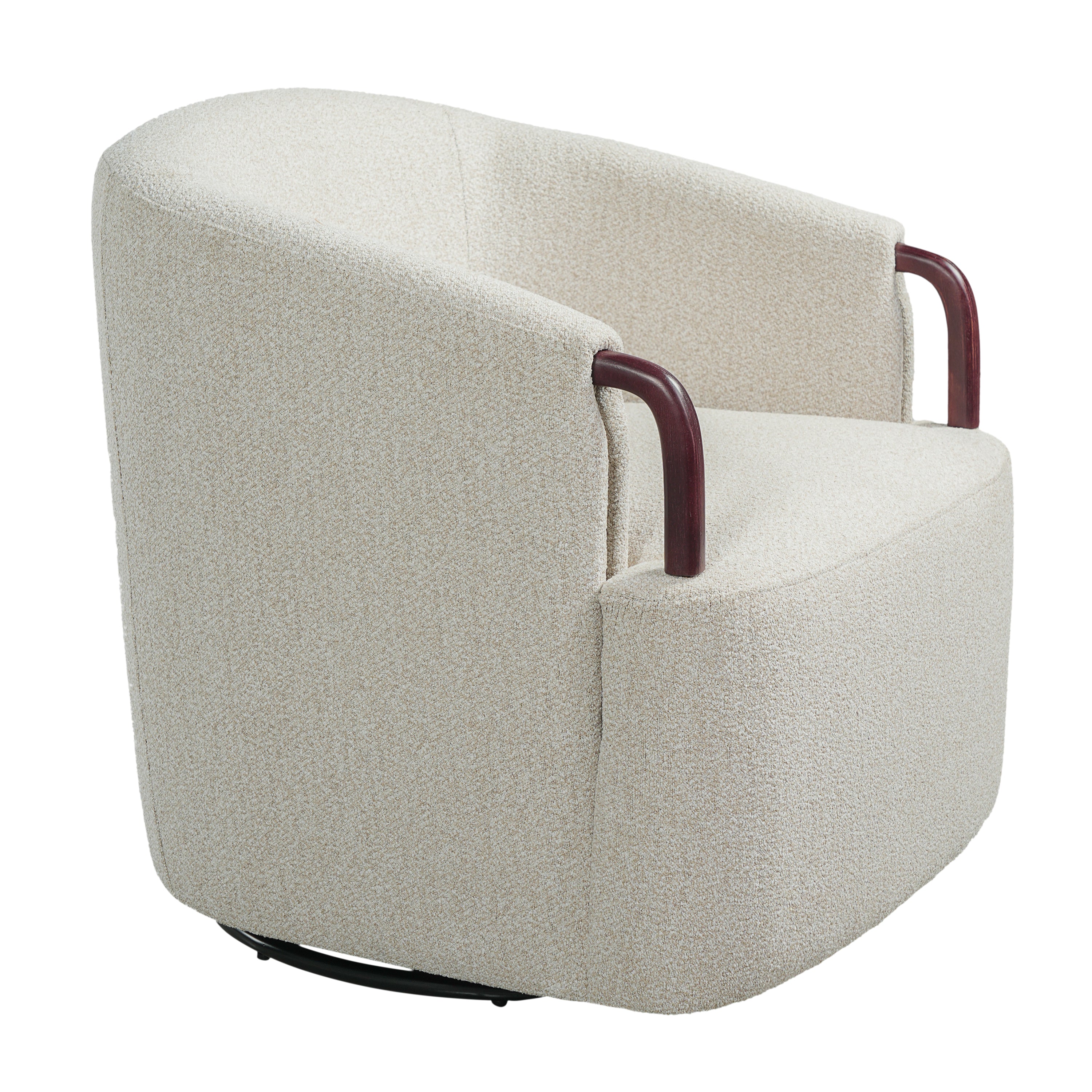 Freja Barrel Boucle Accent Chair