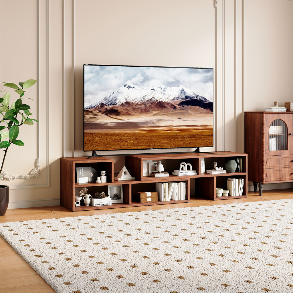 Thea Storage Walnut TV Stand