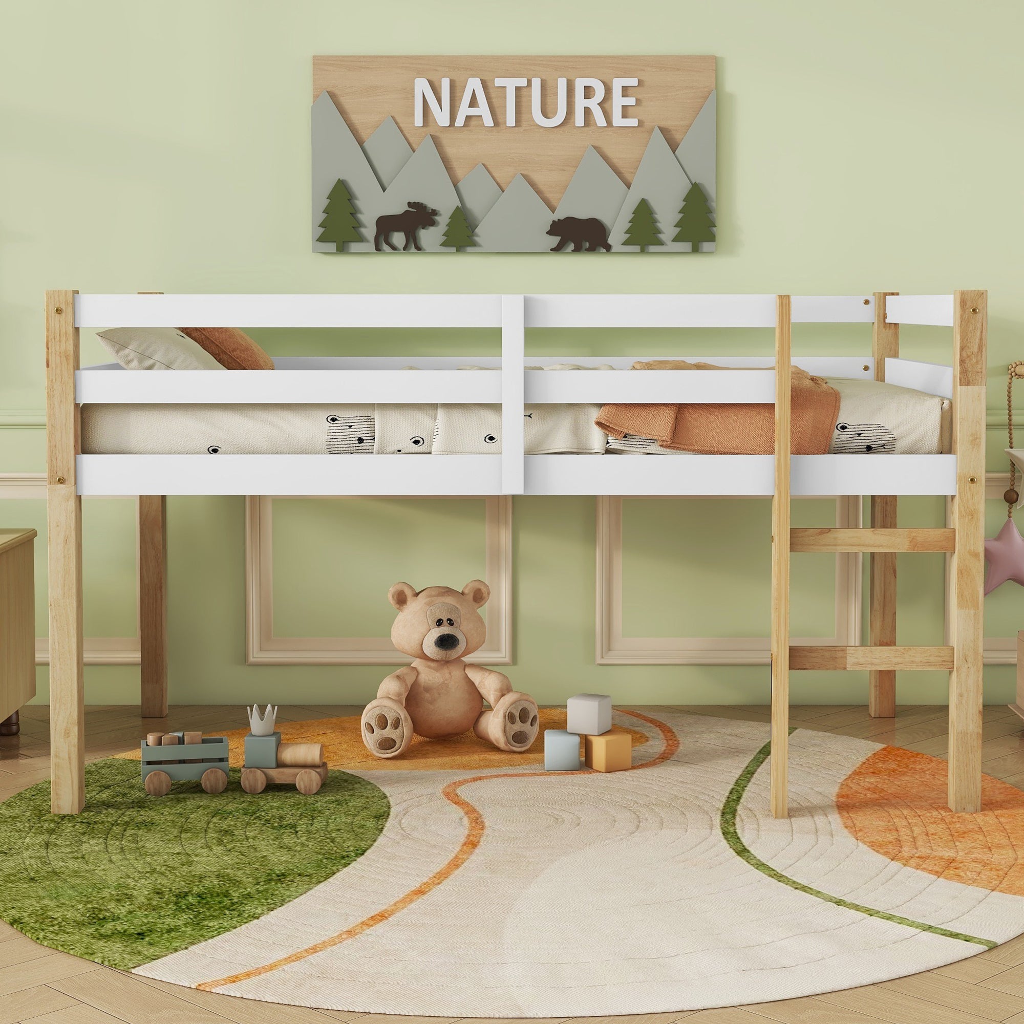 Veslemoy Solid Wood Twin Platform Bed Frame