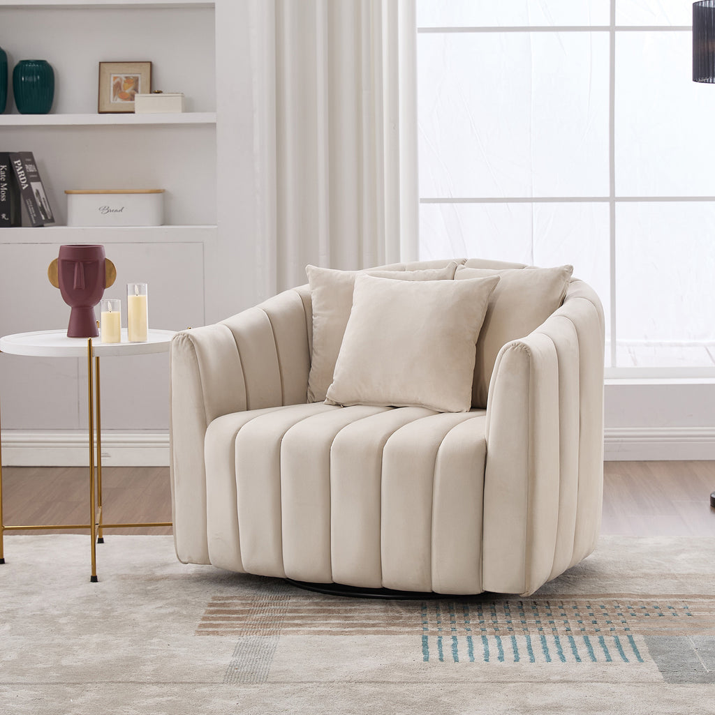 Brynn Barrel Velvet Accent Chair
