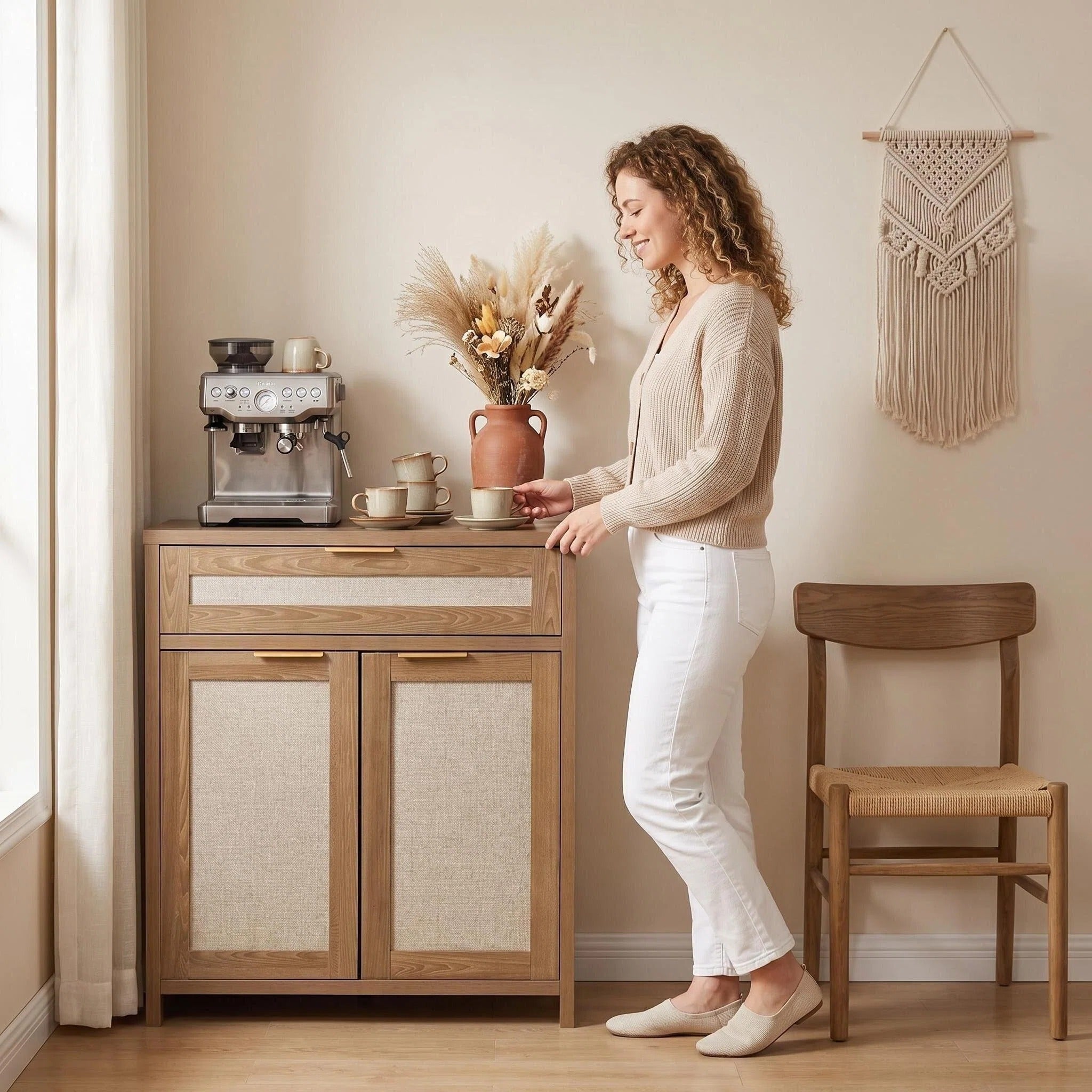 Ivalu Storage Rattan Cabinet