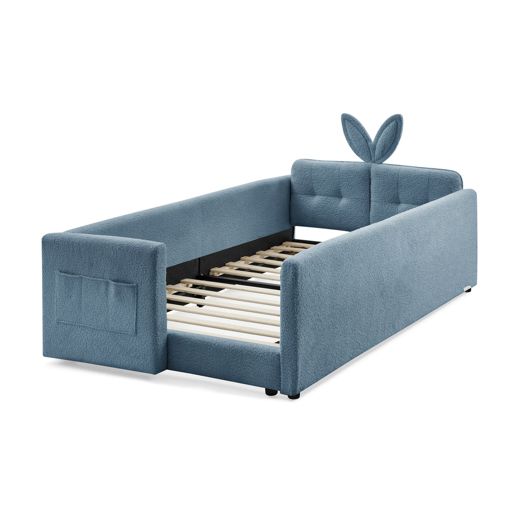 Lene Boucle Twin Platform Bed Frame
