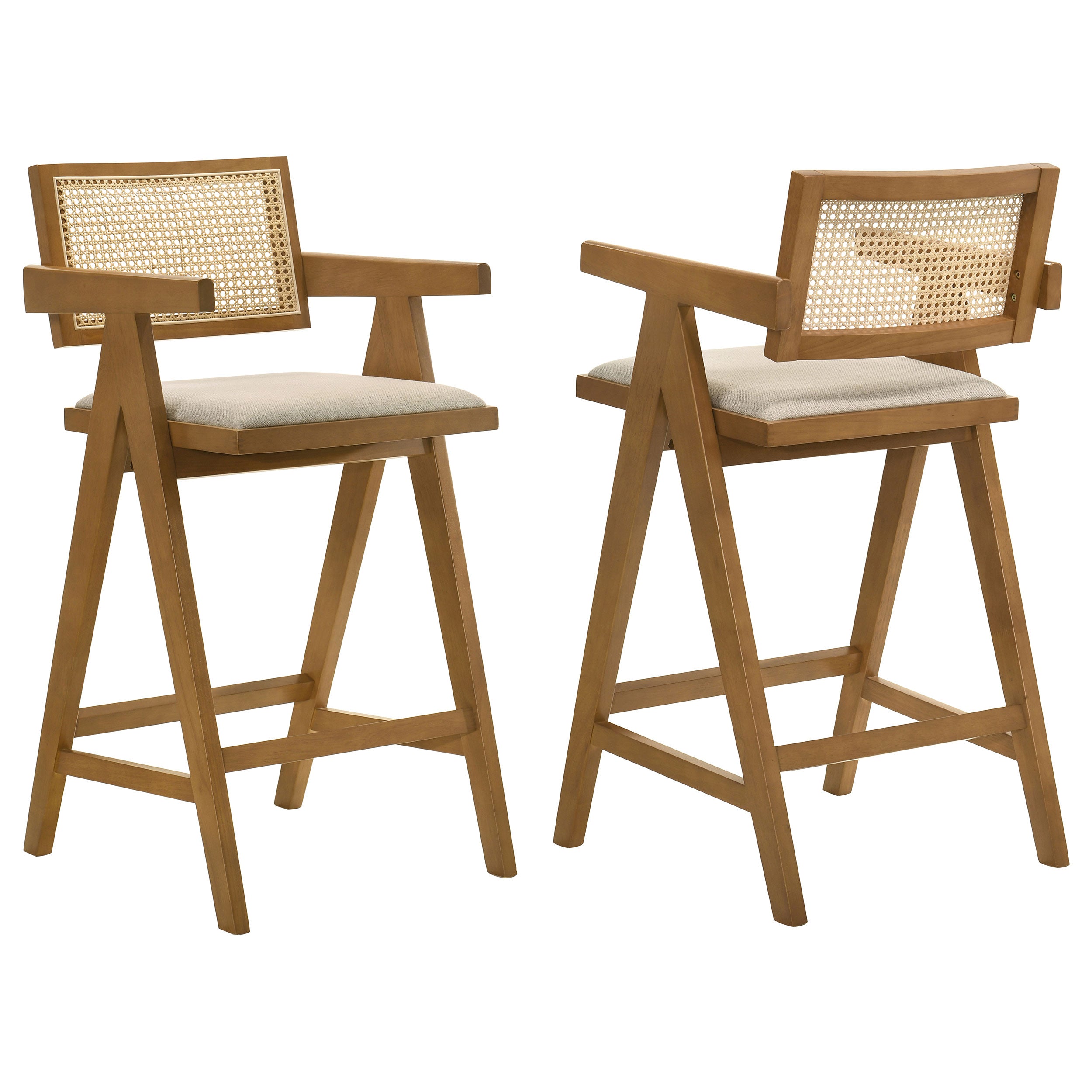 Vemund Walnut Bar Stool (Set of 2)