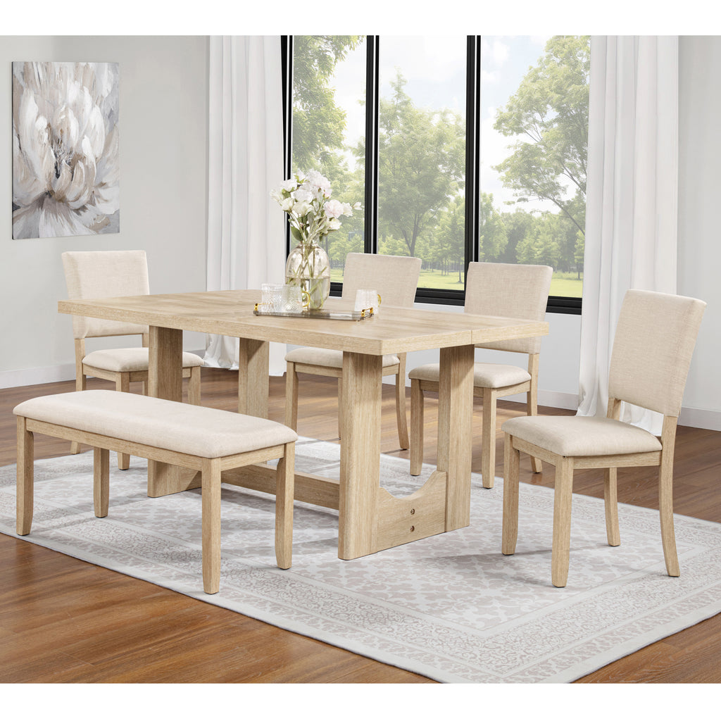 Astrid 6-Piece Oak Dining Set